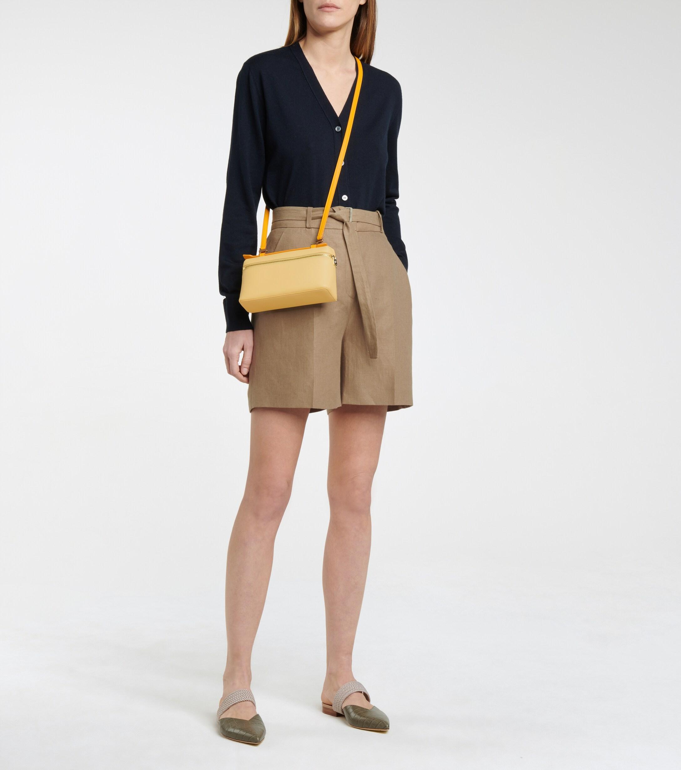 Loro Piana Extra Pocket Leather Crossbody Bag in Yellow Lyst