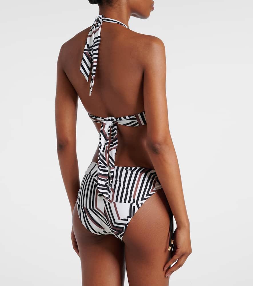 【Max Mara Beachwear】Santina プリント ビキニボトム Santina printed bikini bottoms in black - Max Mara | Mytheresa