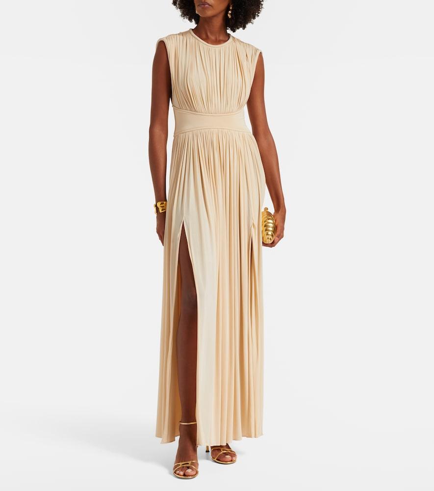 zimmermann pleated slip dress Pleated floral-print jersey midi slip dress - pink