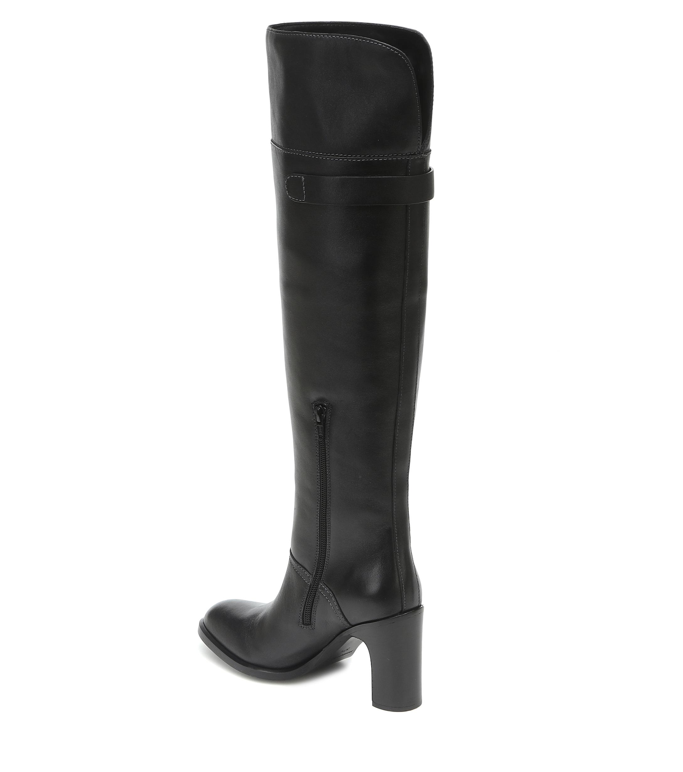 See By Chloé Leather Over-the-knee Boots in Black - Lyst