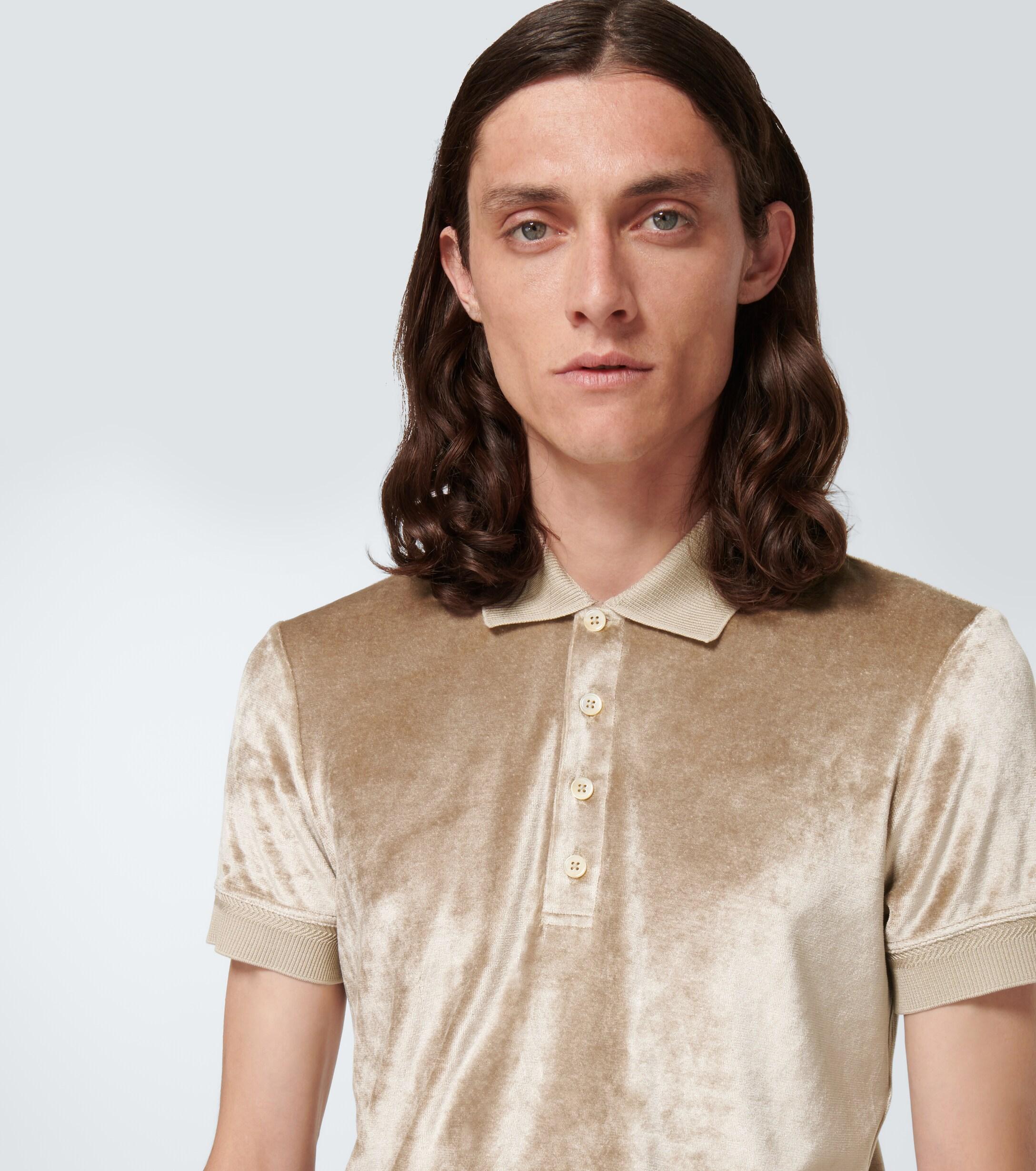 tom-ford-beige-Polo-en-velours tom-ford-beige-Polo-en-velours