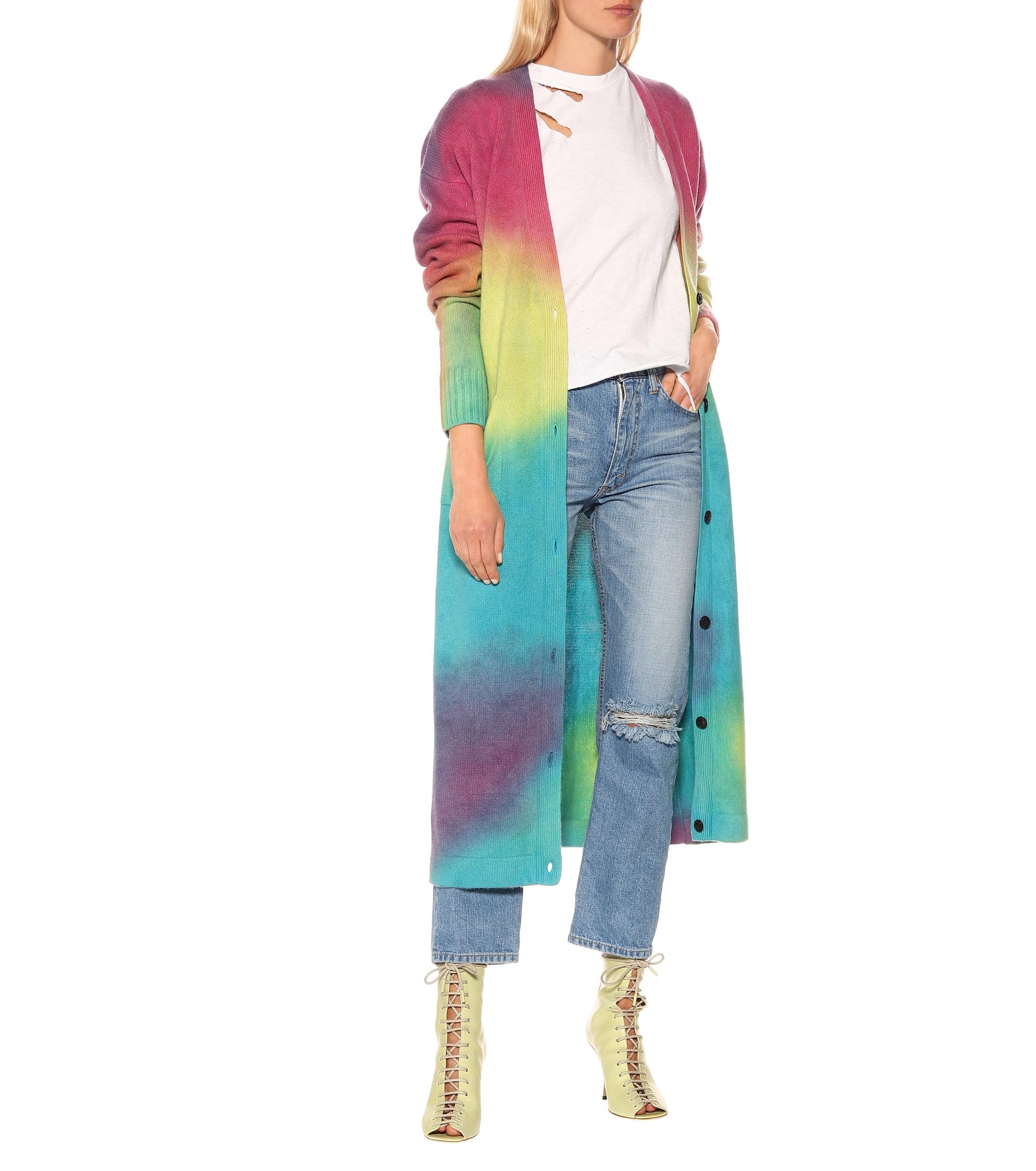 amiri tie dye cardigan