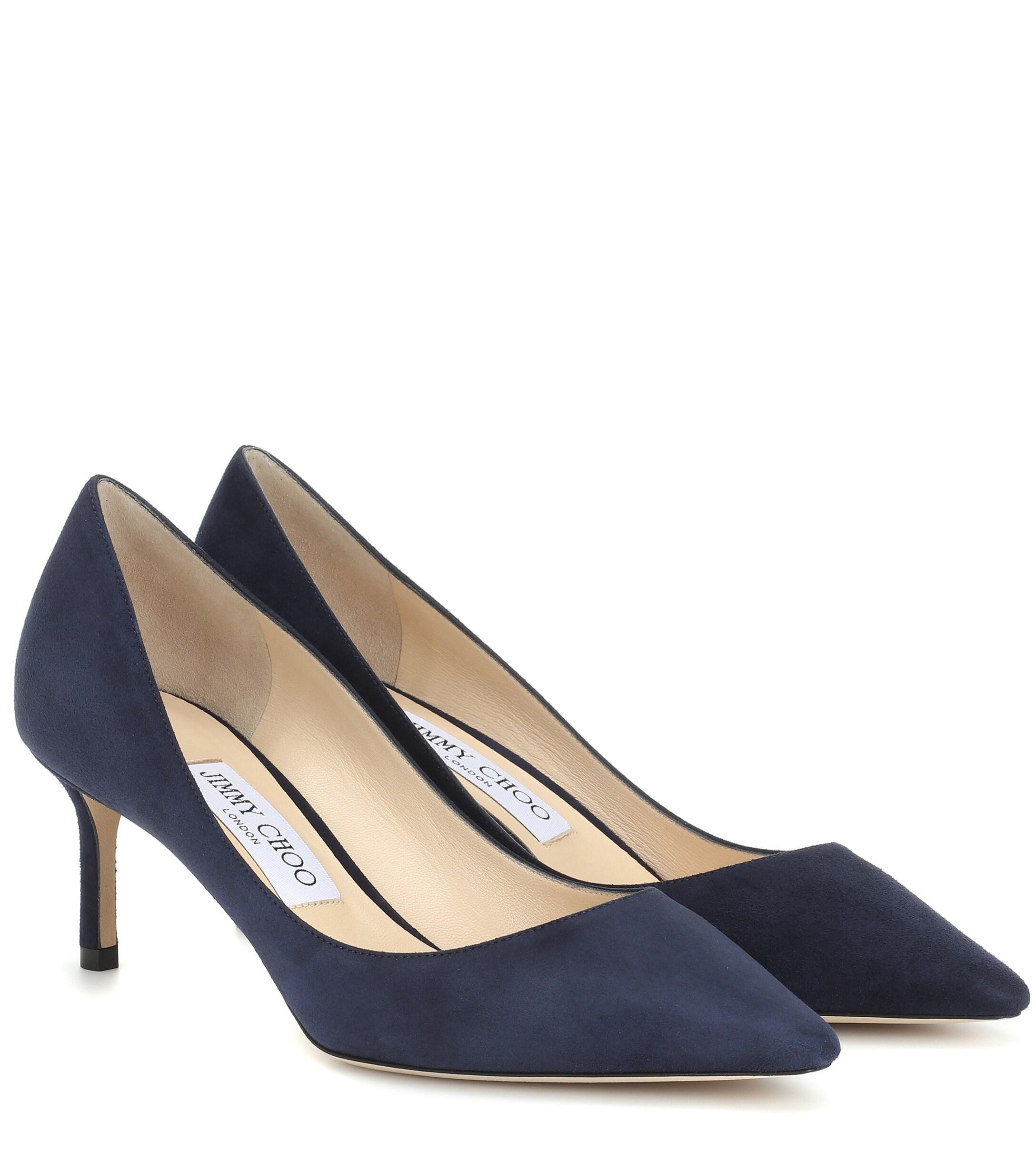 jimmy choo navy blue pumps