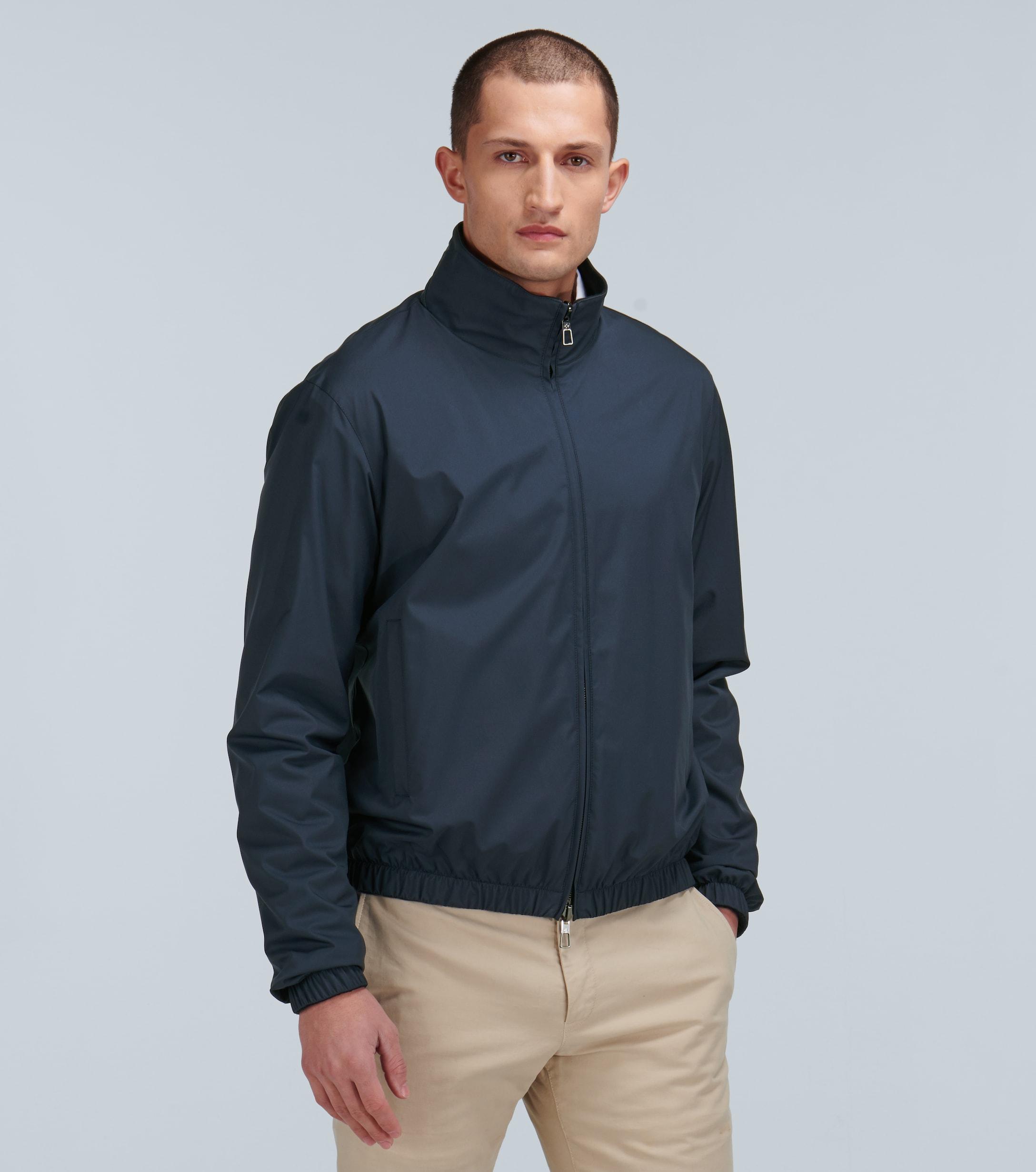 Loro Piana Cashmere Windmate Bomber Jacket in Blue for Men - Lyst