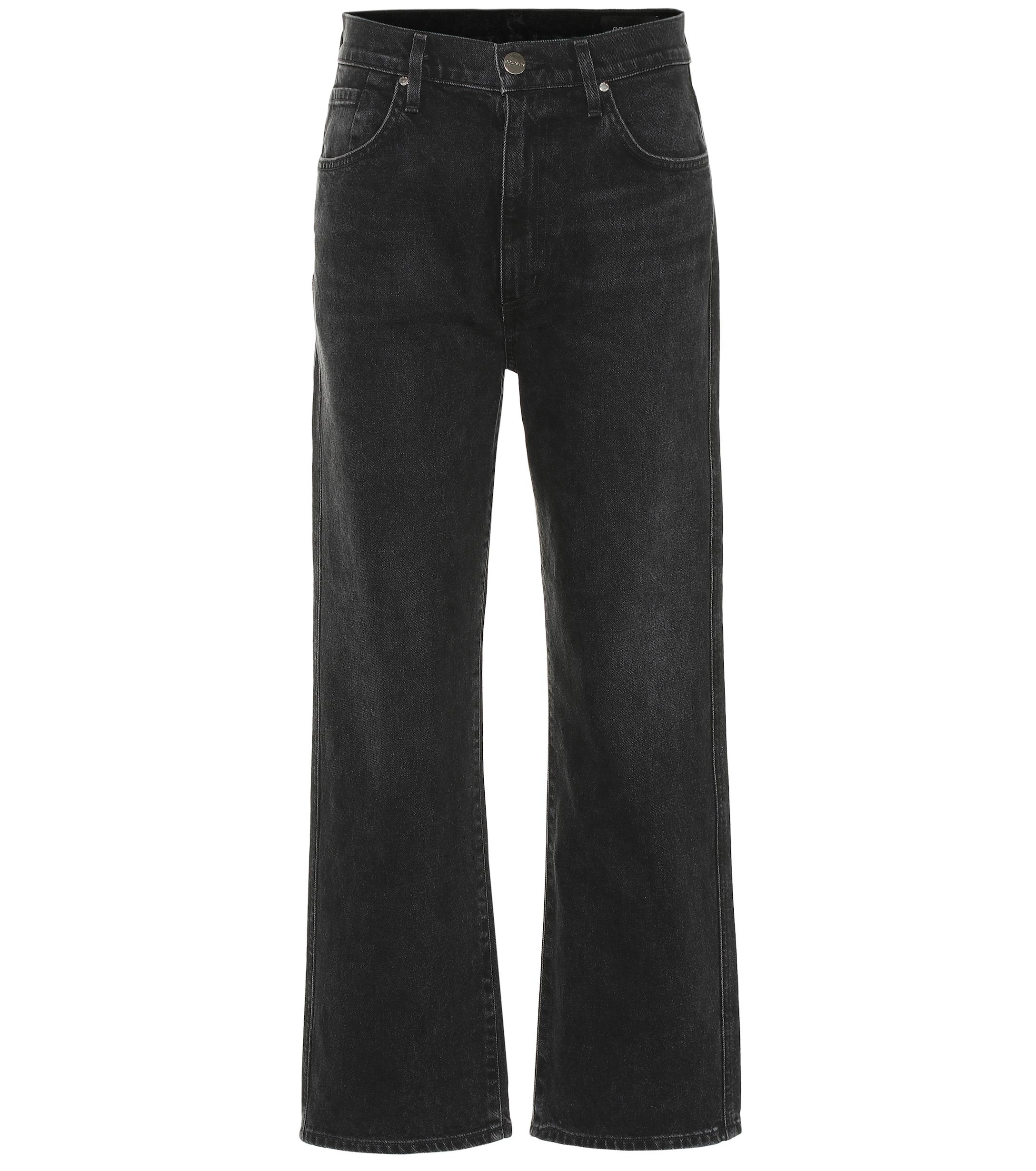 Goldsign Denim The Cropped A High-rise Jeans in Black - Lyst