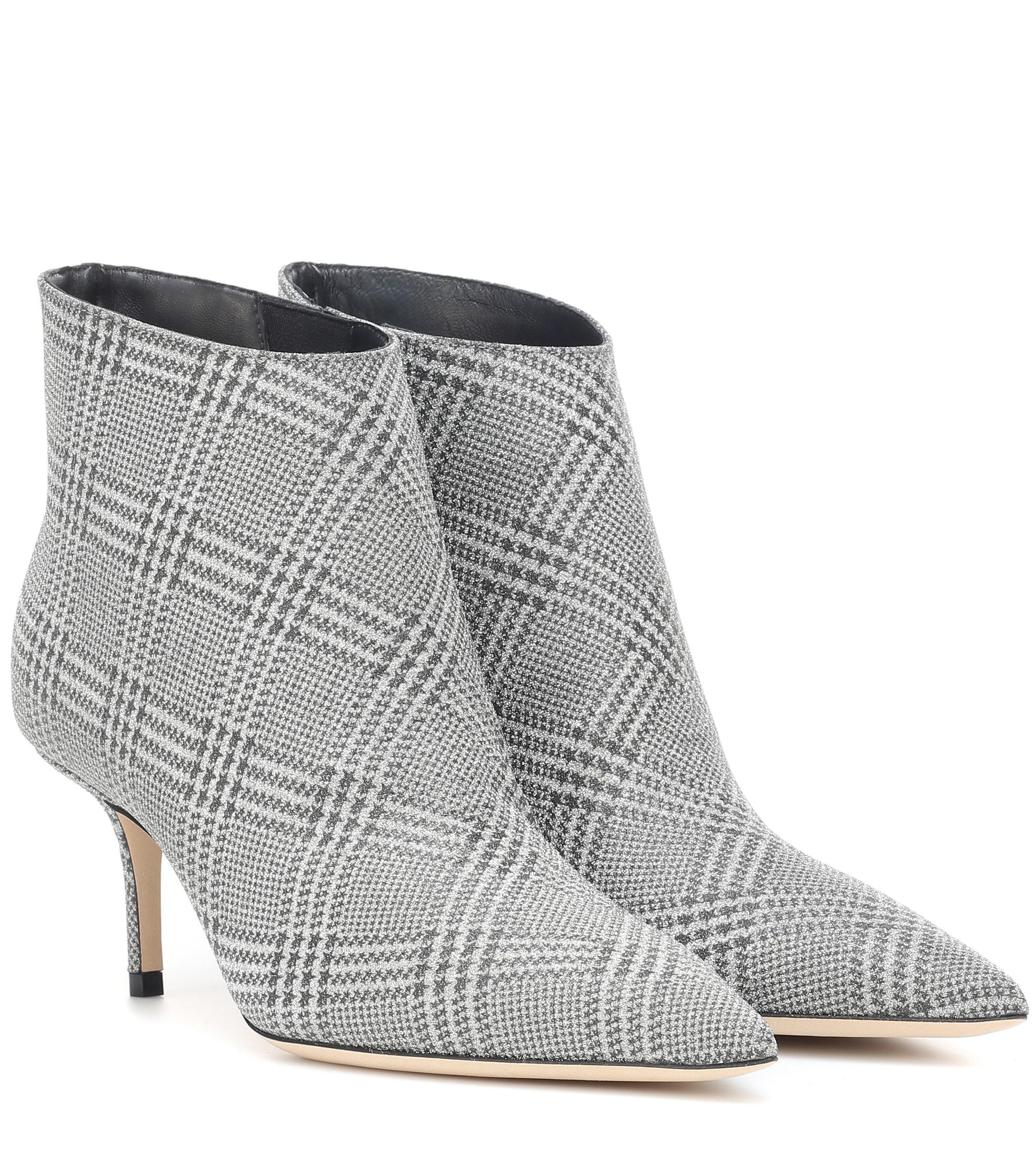 Jimmy Choo Marinda 65 Glitter Ankle Boots in Grey (Gray) Lyst