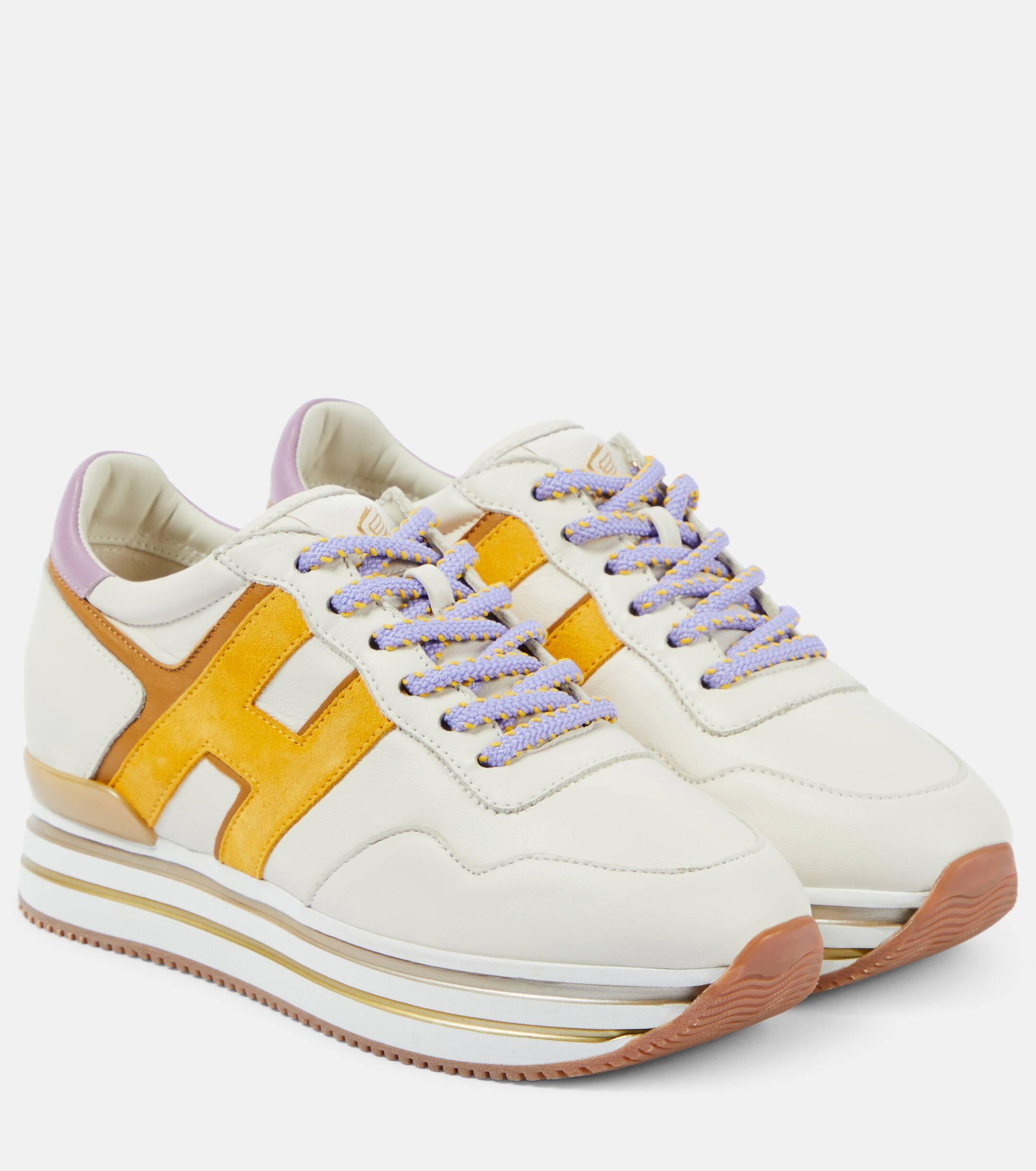 Hogan Midi H222 Leather Sneakers in White Lyst Canada