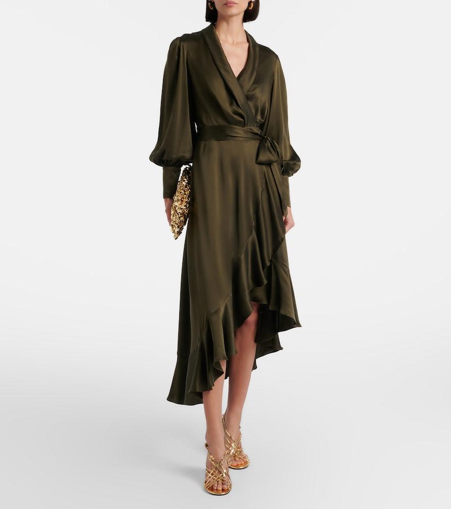 Designer Dark Green Wrap Dresses for Women - Up to 59% off | Lyst