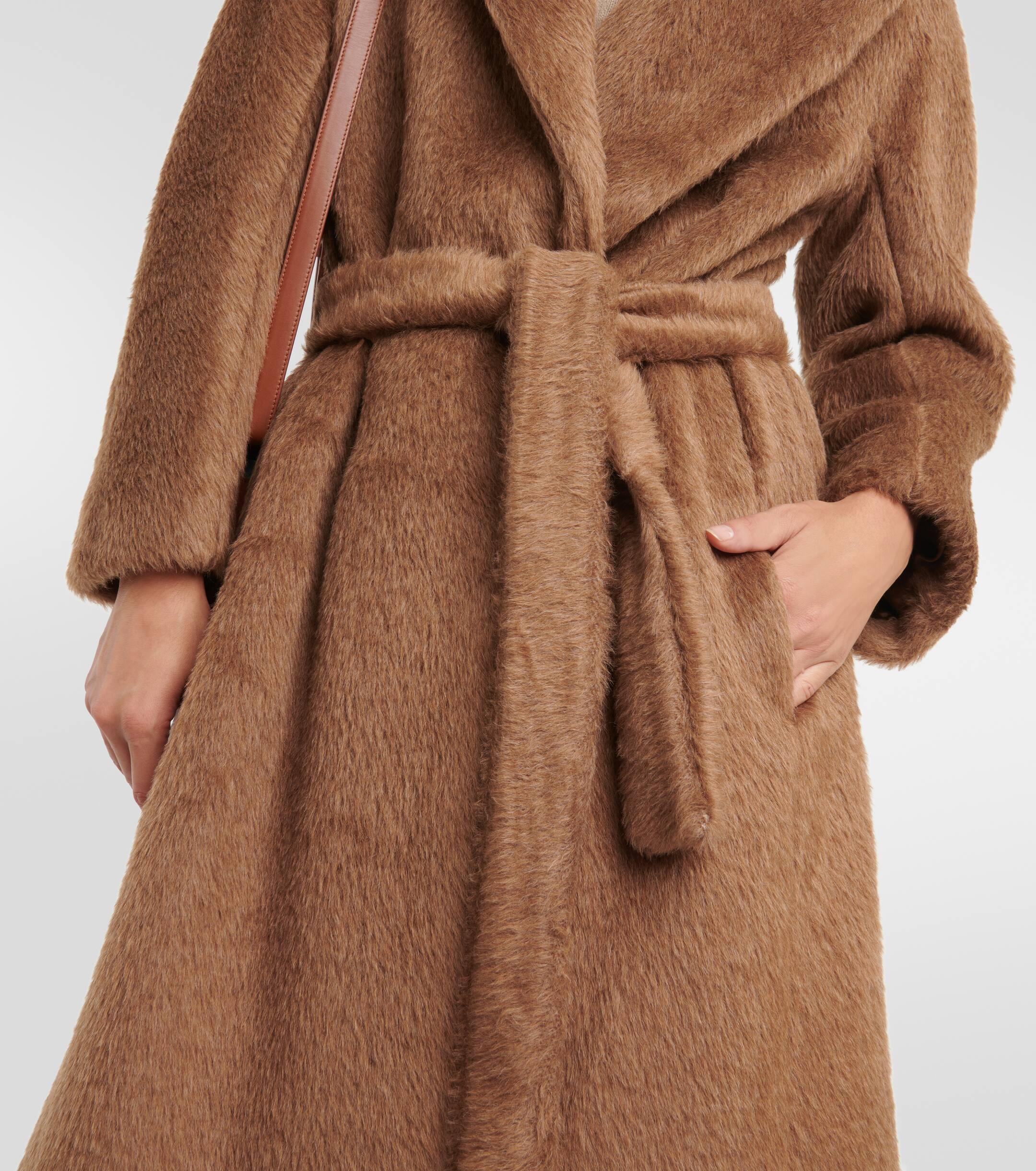 Max Mara Borbone Alpaca Wool And Cashmere Coat in Brown