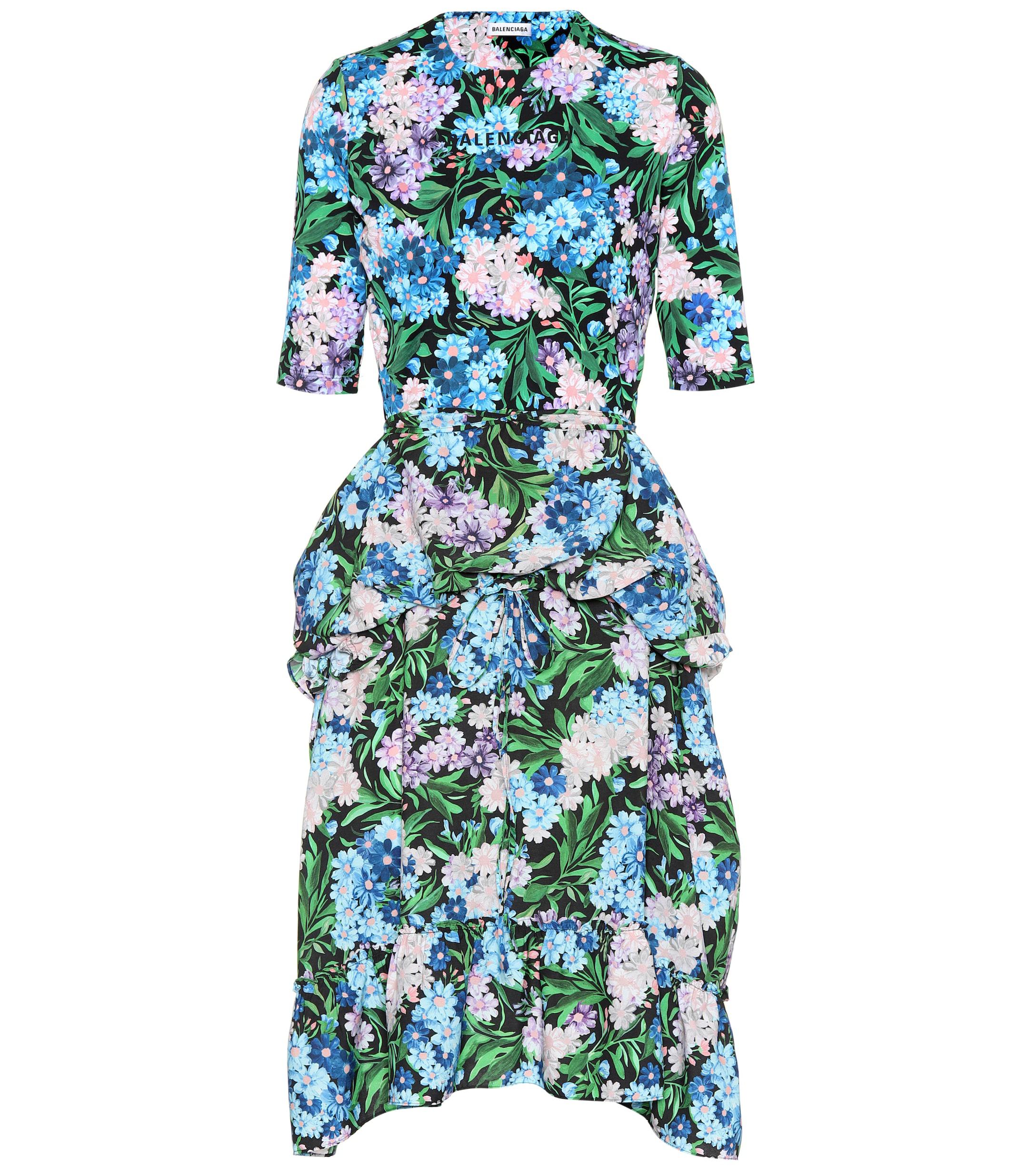 balenciaga floral dress