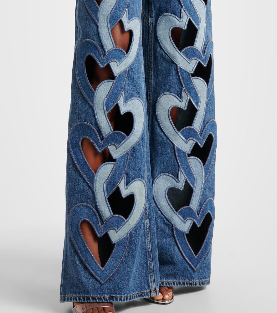 Area Cutout High-Rise Wide-Leg Jeans in Blue Lyst UK