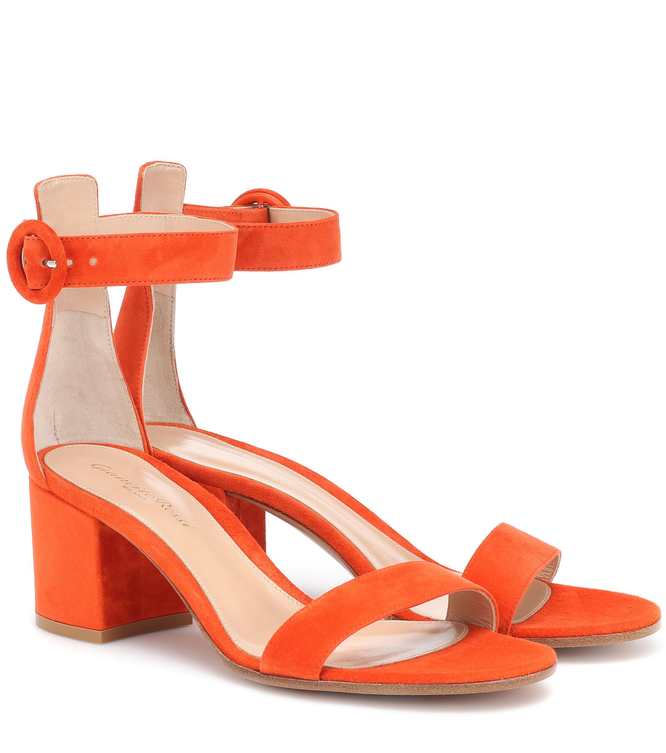 gianvito rossi orange heels