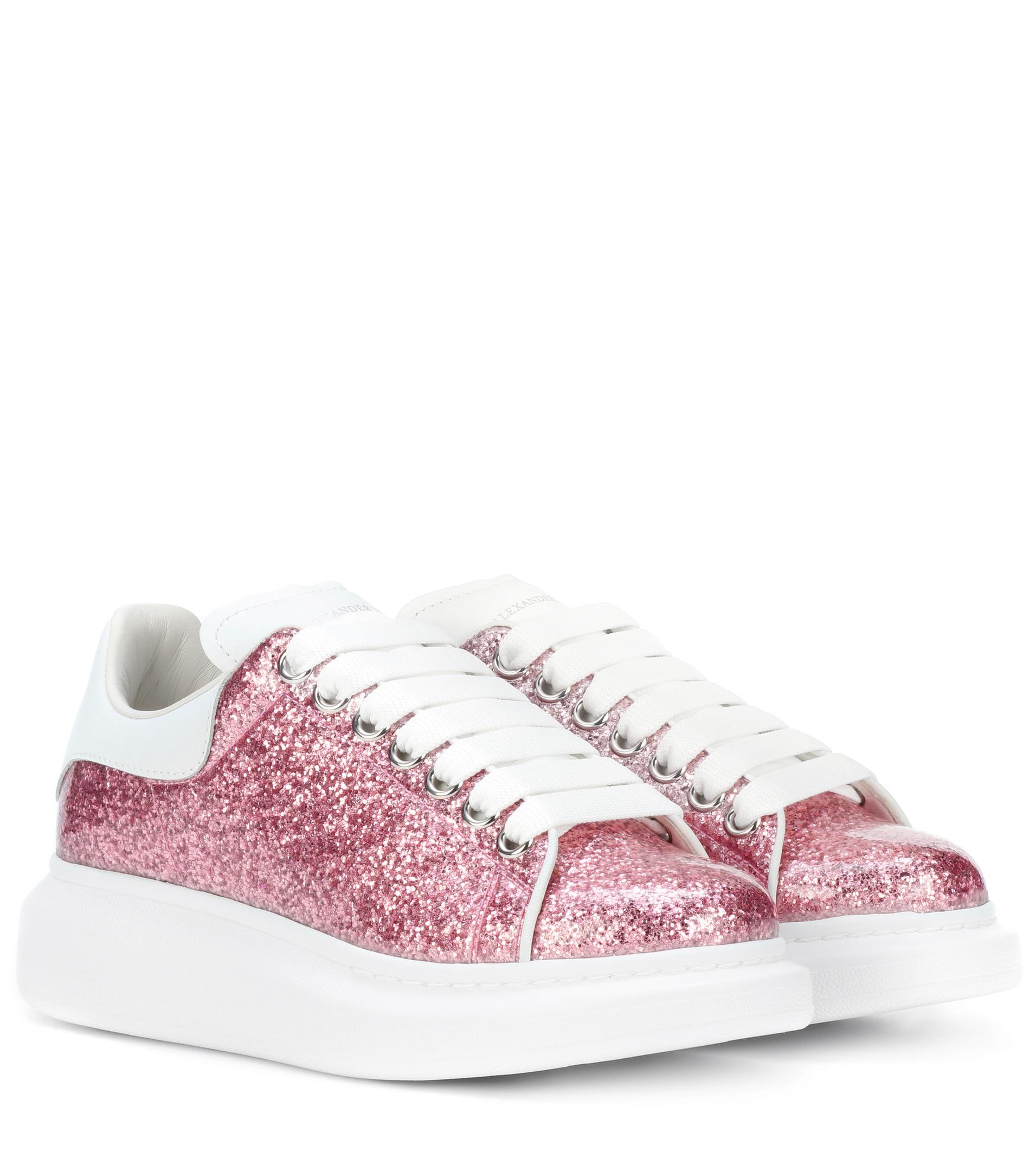 Alexander McQueen Sneakers mit Glitter in Pink | Lyst DE