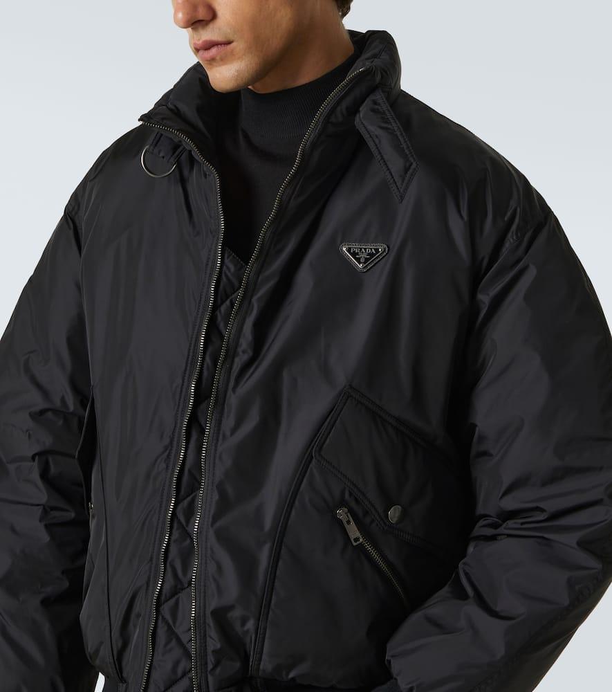 Prada Jacket Prada Herren Winterjacke Schwarz Fleecegefütterte Re