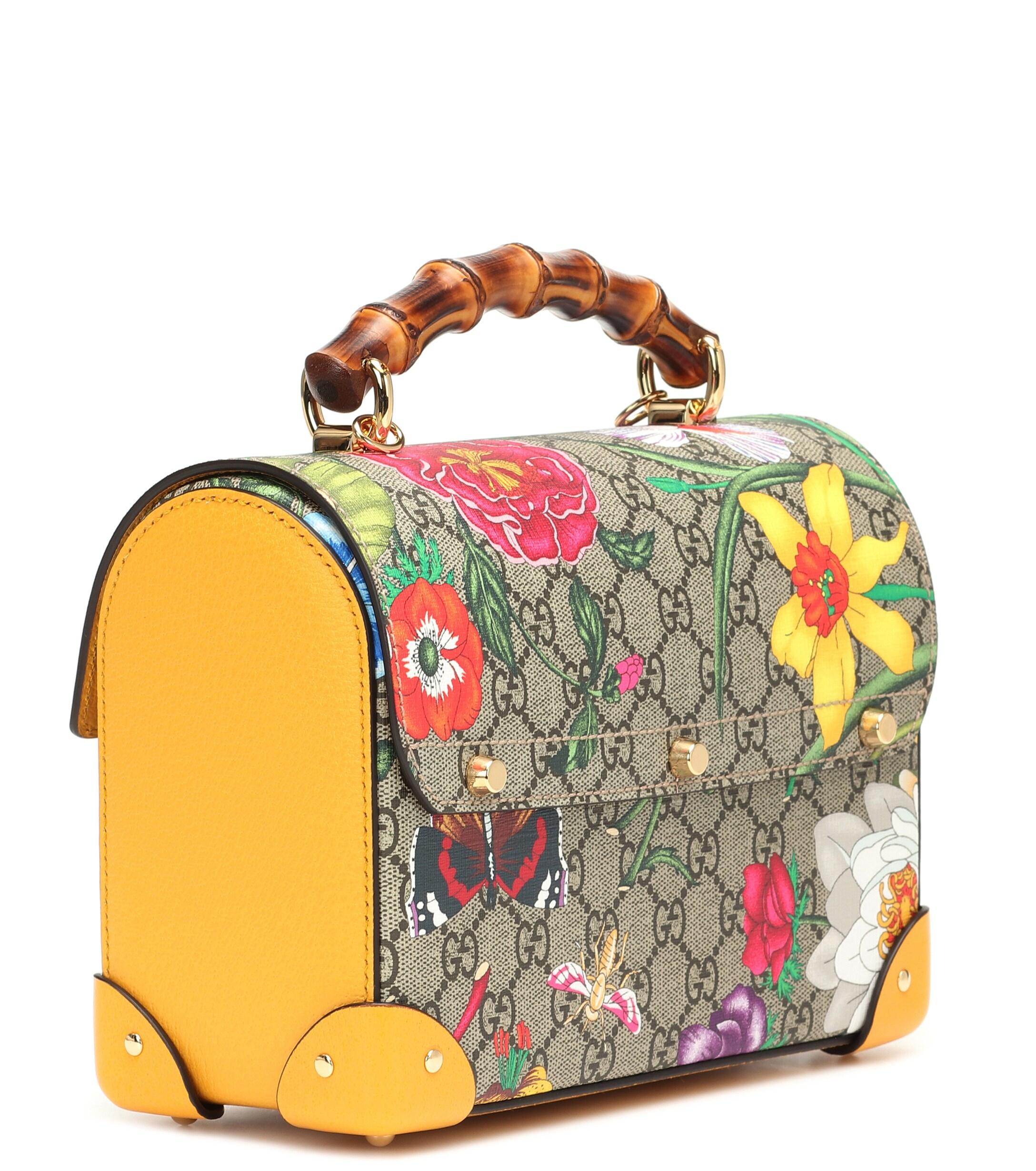 Sac Avec Anse En Bambou "Flora Gg Supreme" Gucci | Lyst