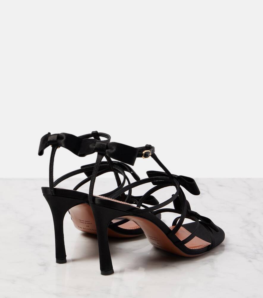 Zimmermann Tux 85 Bow-Detail Satin Sandals in Black | Lyst