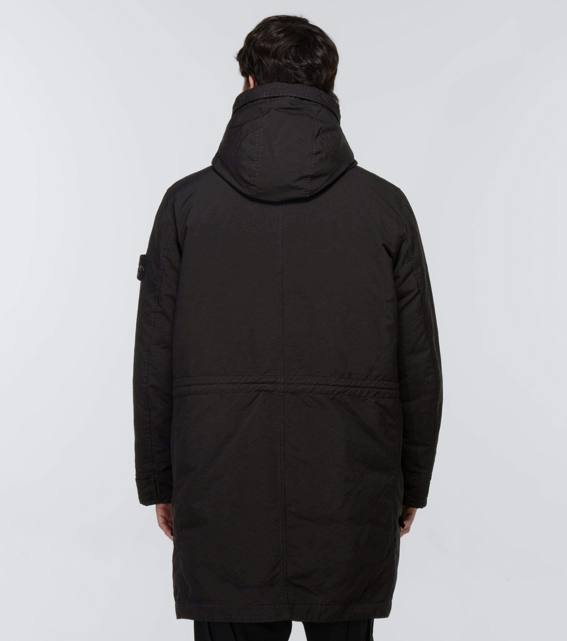 Stone Island David-tc Down Parka in Black for Men | Lyst