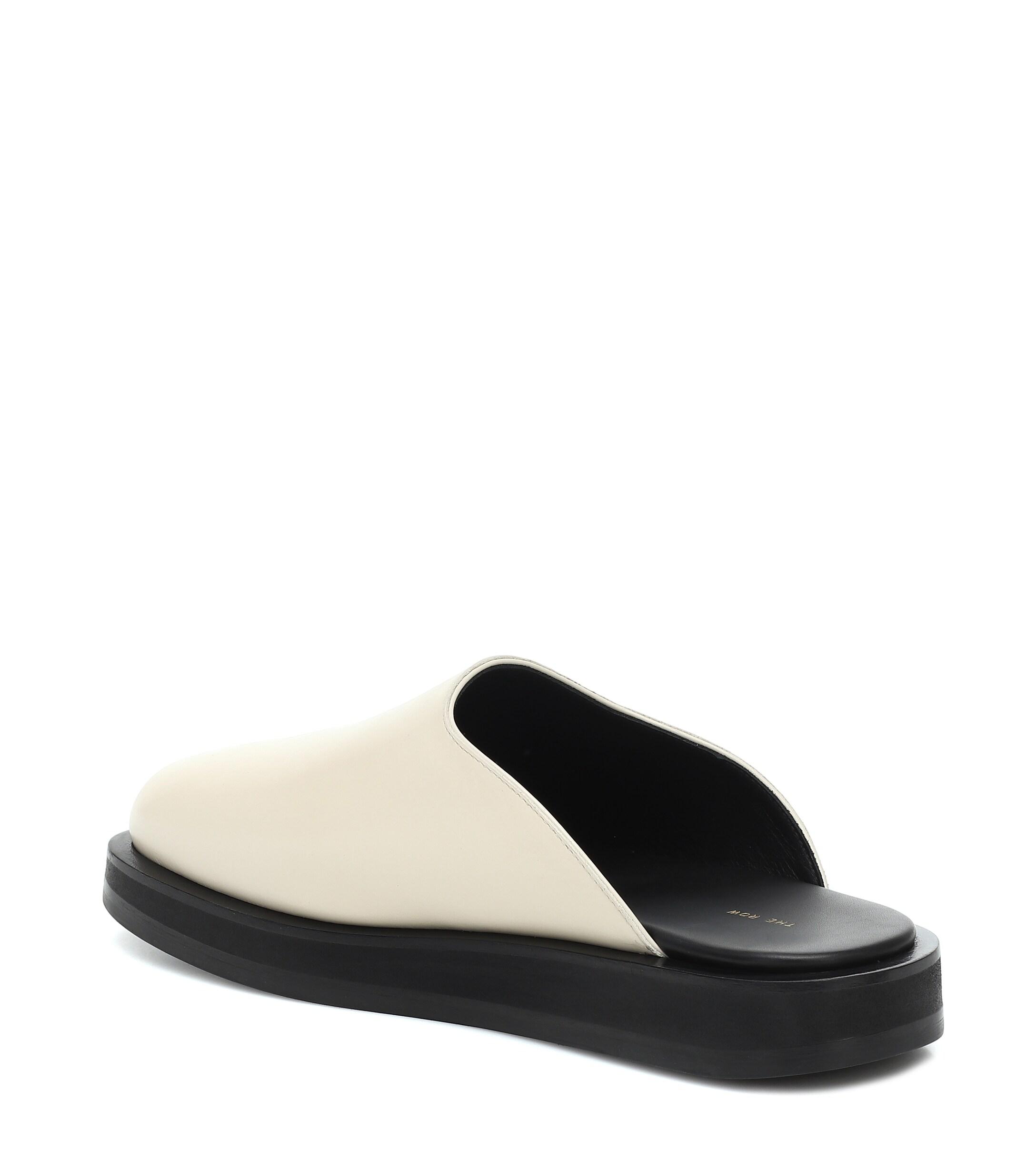 the row sabot smooth calfskin mules