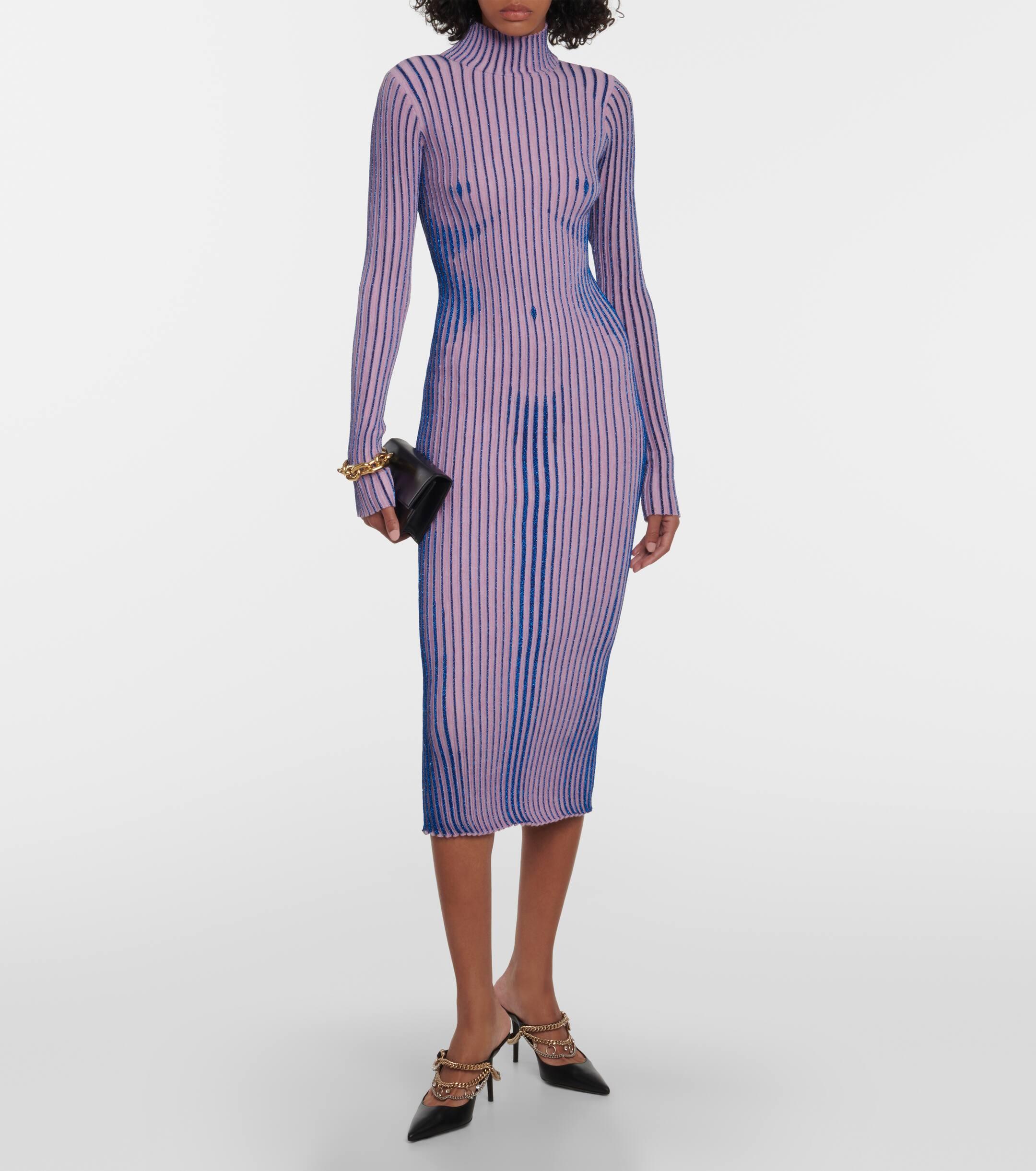 trompe l'oeil prints cut out knitted maxi dress Knit Fabric Trompe L'oeil Prints Cut Out Knitted Maxi Dress For Exhibition