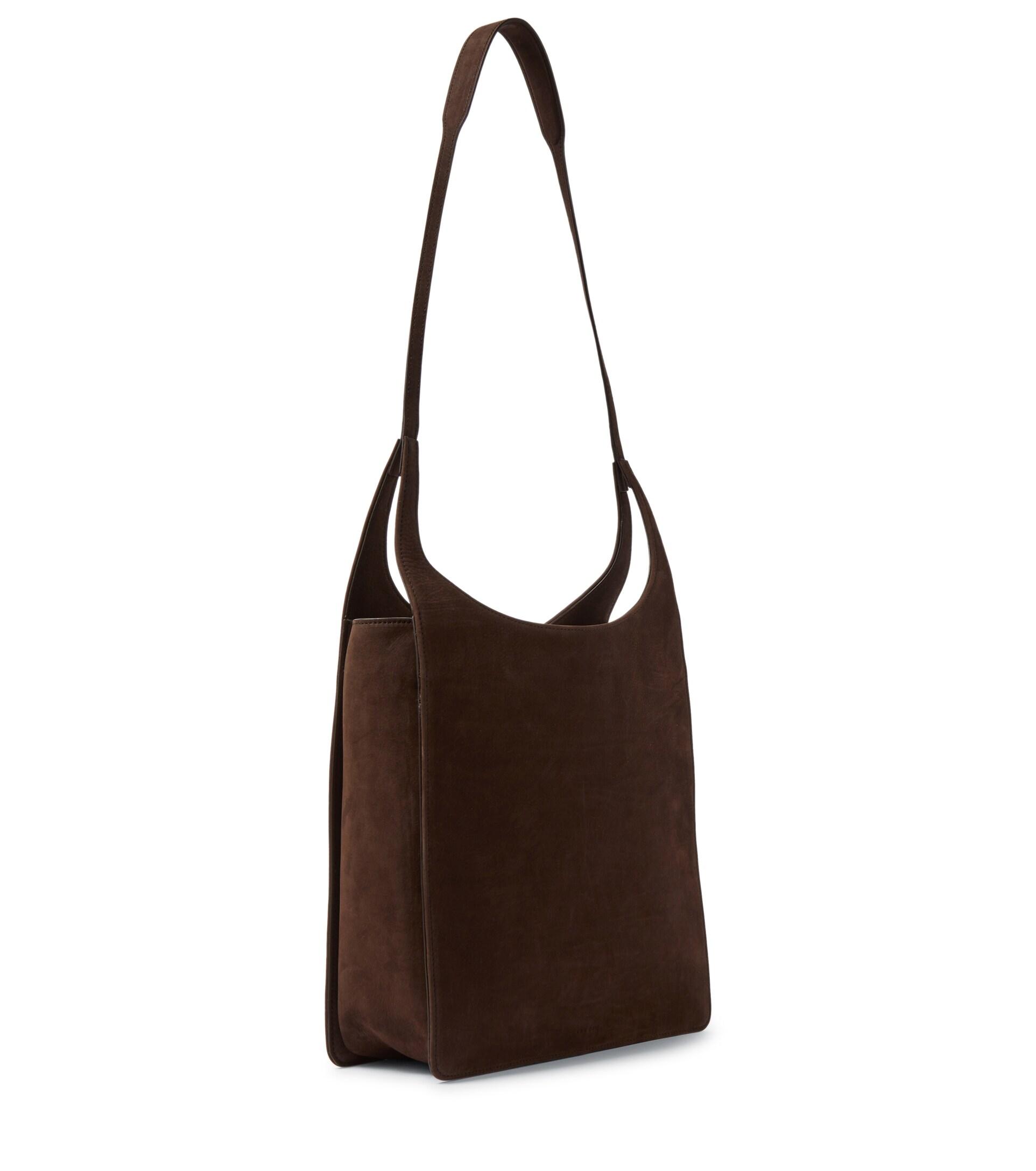 The Row Jules Suede Shoulder Bag in Brown | Lyst
