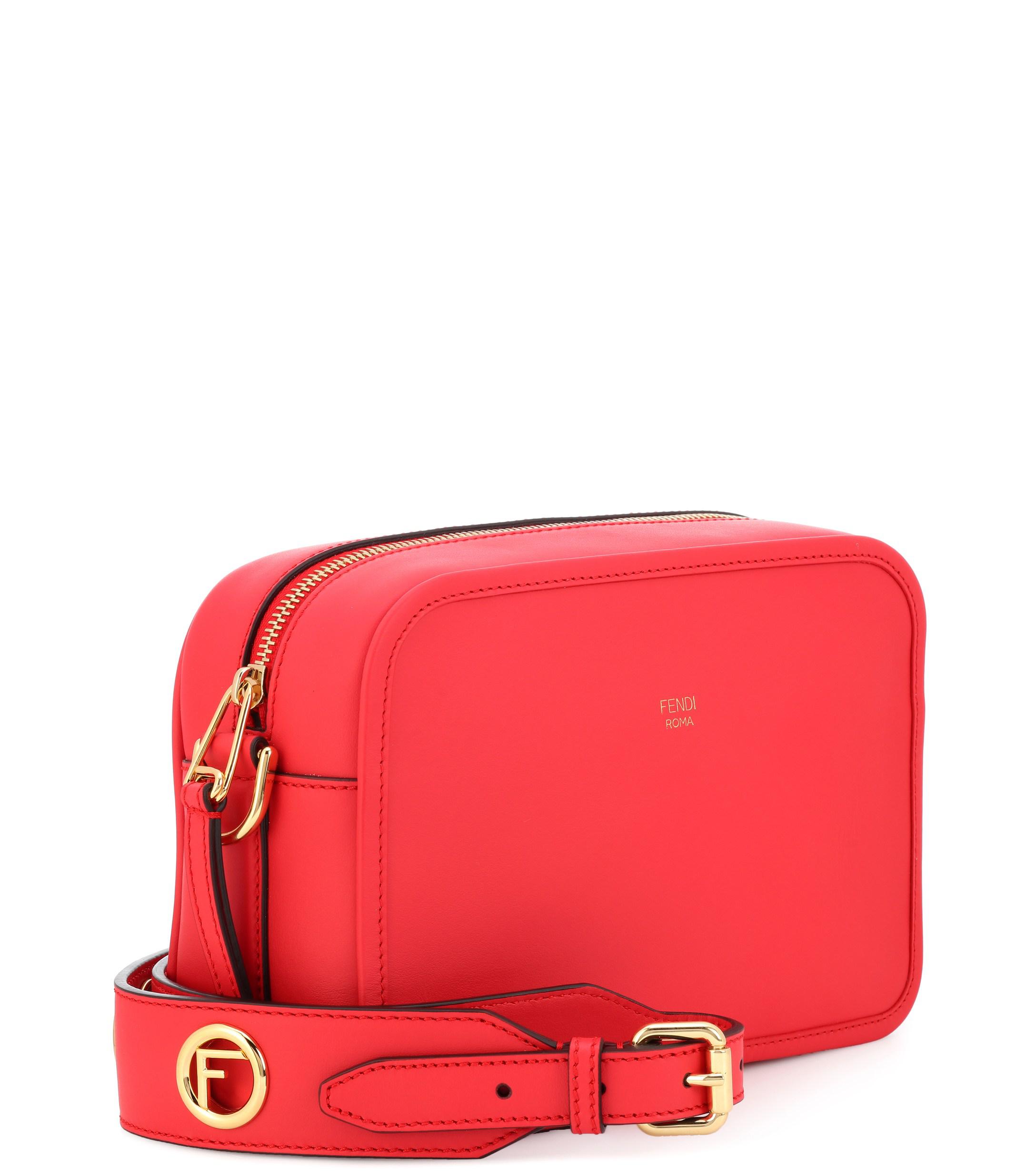 Fendi Camera Case Leather Shoulder Bag in Red Lyst