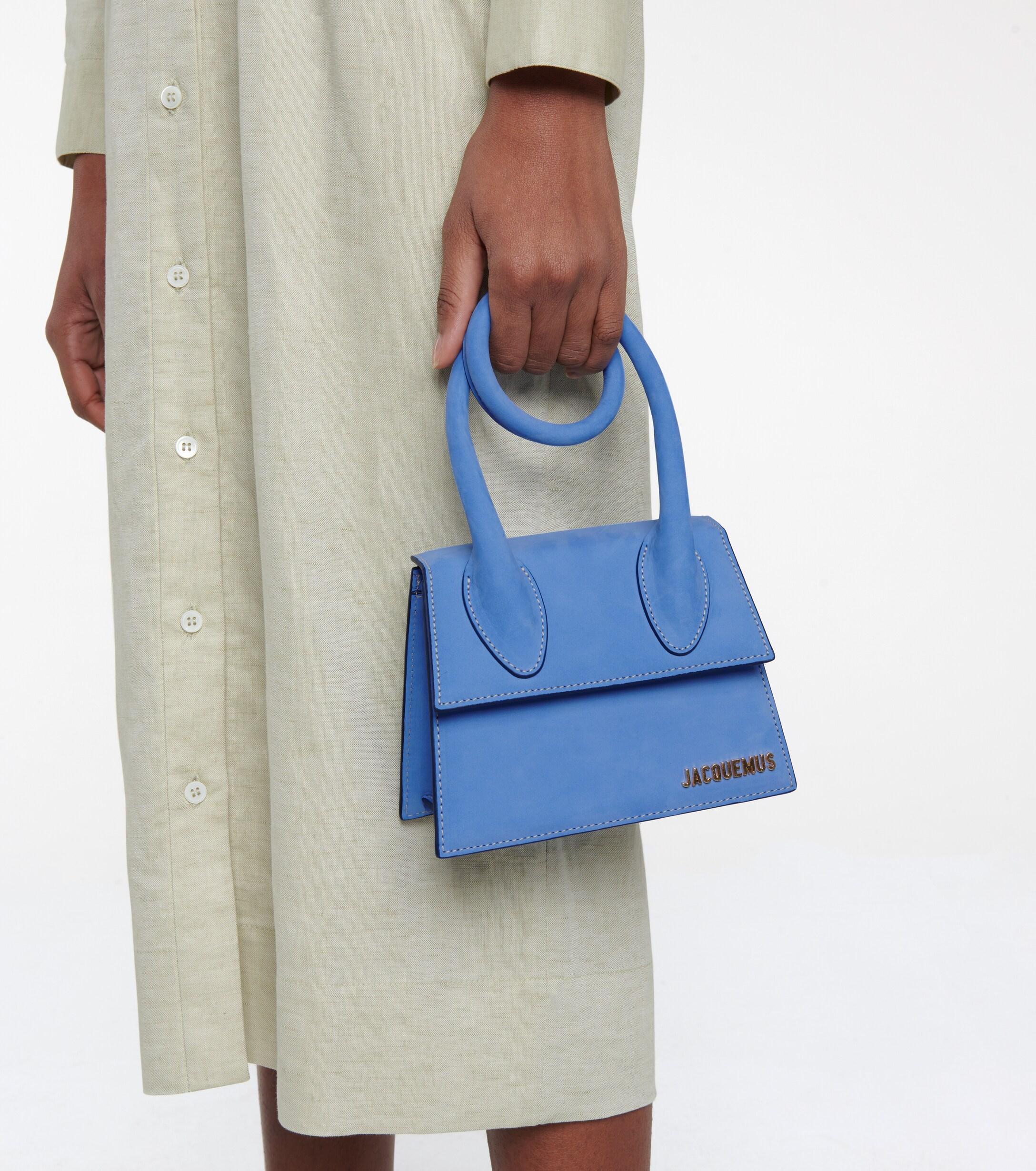 Jacquemus Le Chiquito Noeud Nubuck Tote in Blue | Lyst