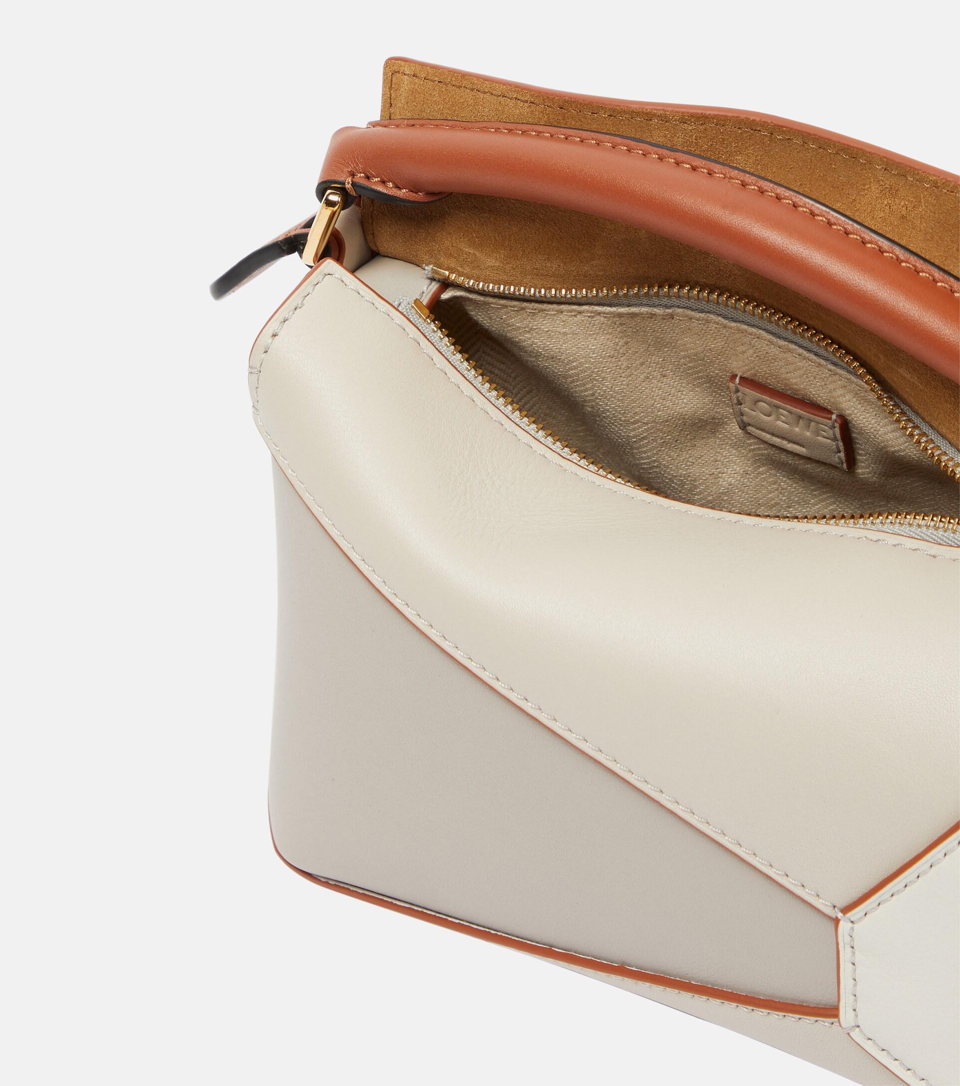Loewe Puzzle Mini Leather Shoulder Bag in Brown | Lyst