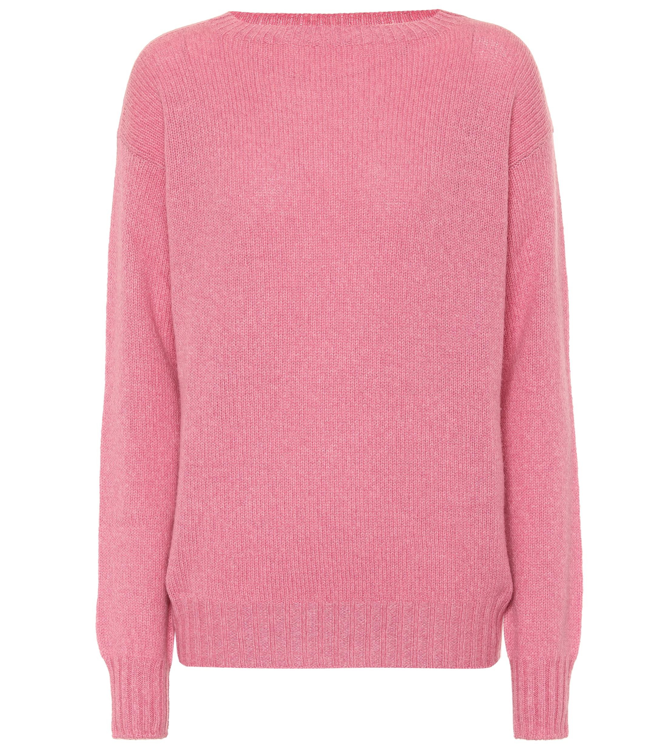 Prada Cashmere Sweater in Pink - Lyst