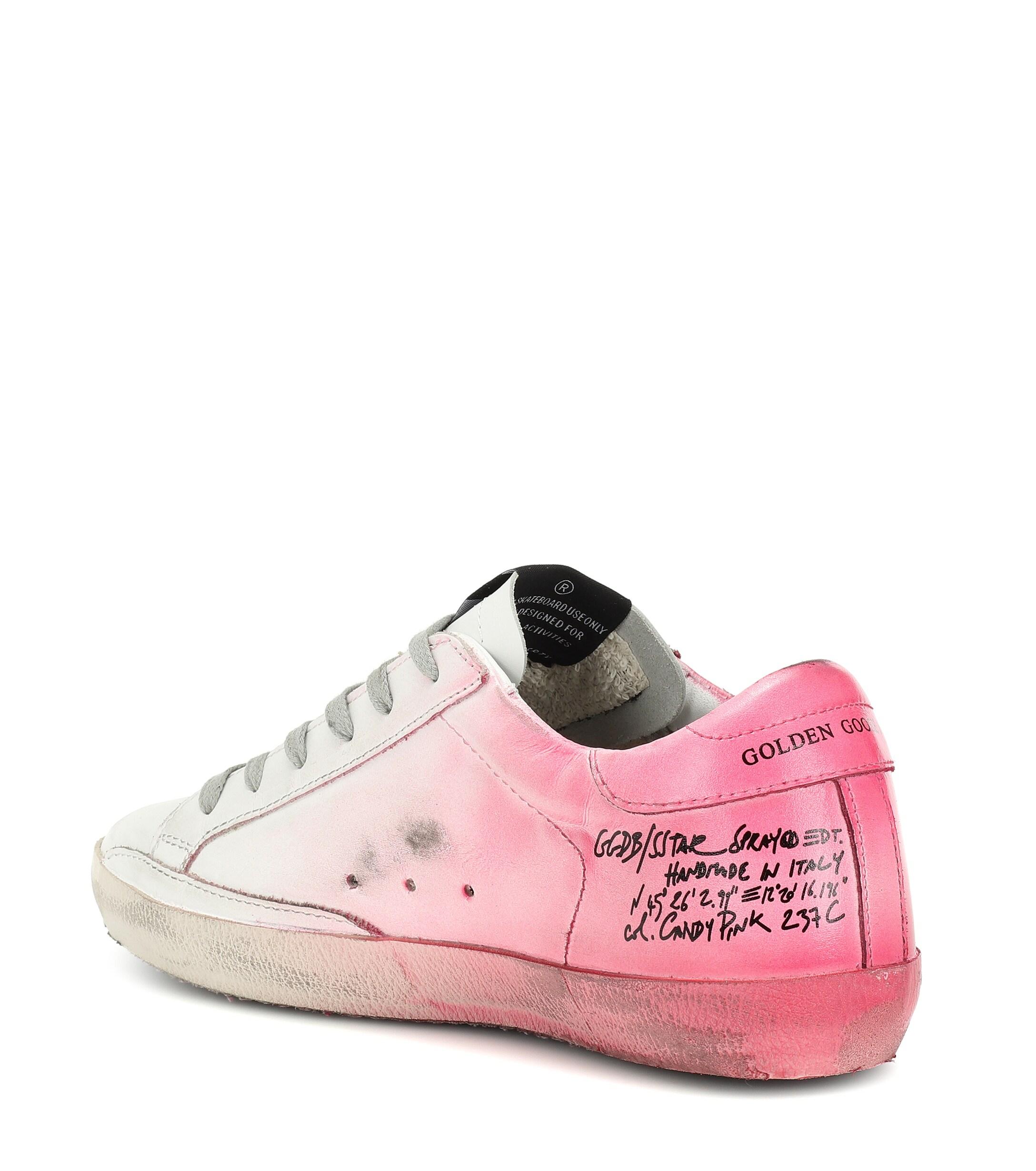 Golden Goose Deluxe Brand Superstar Leather Sneakers in Pink Lyst