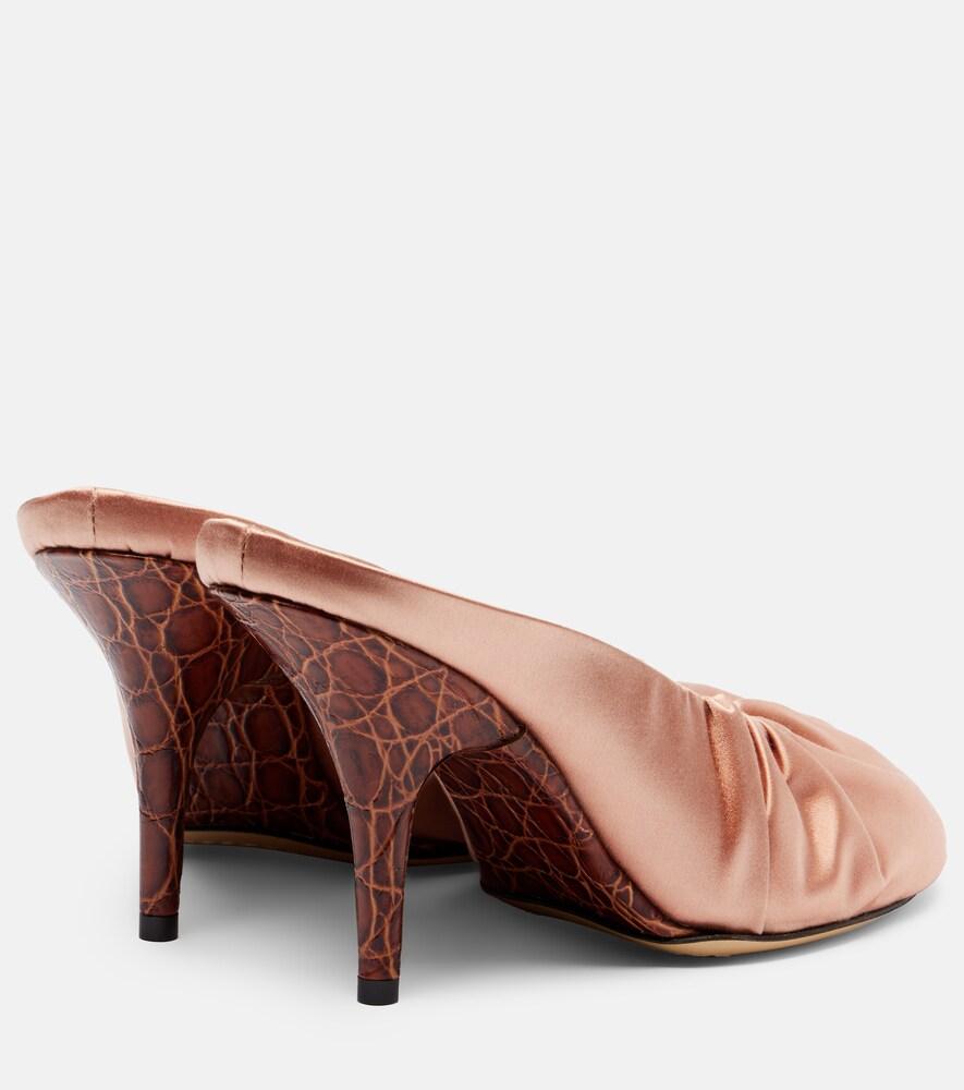 Dries Van Noten 90 Satin Mules in Pink | Lyst