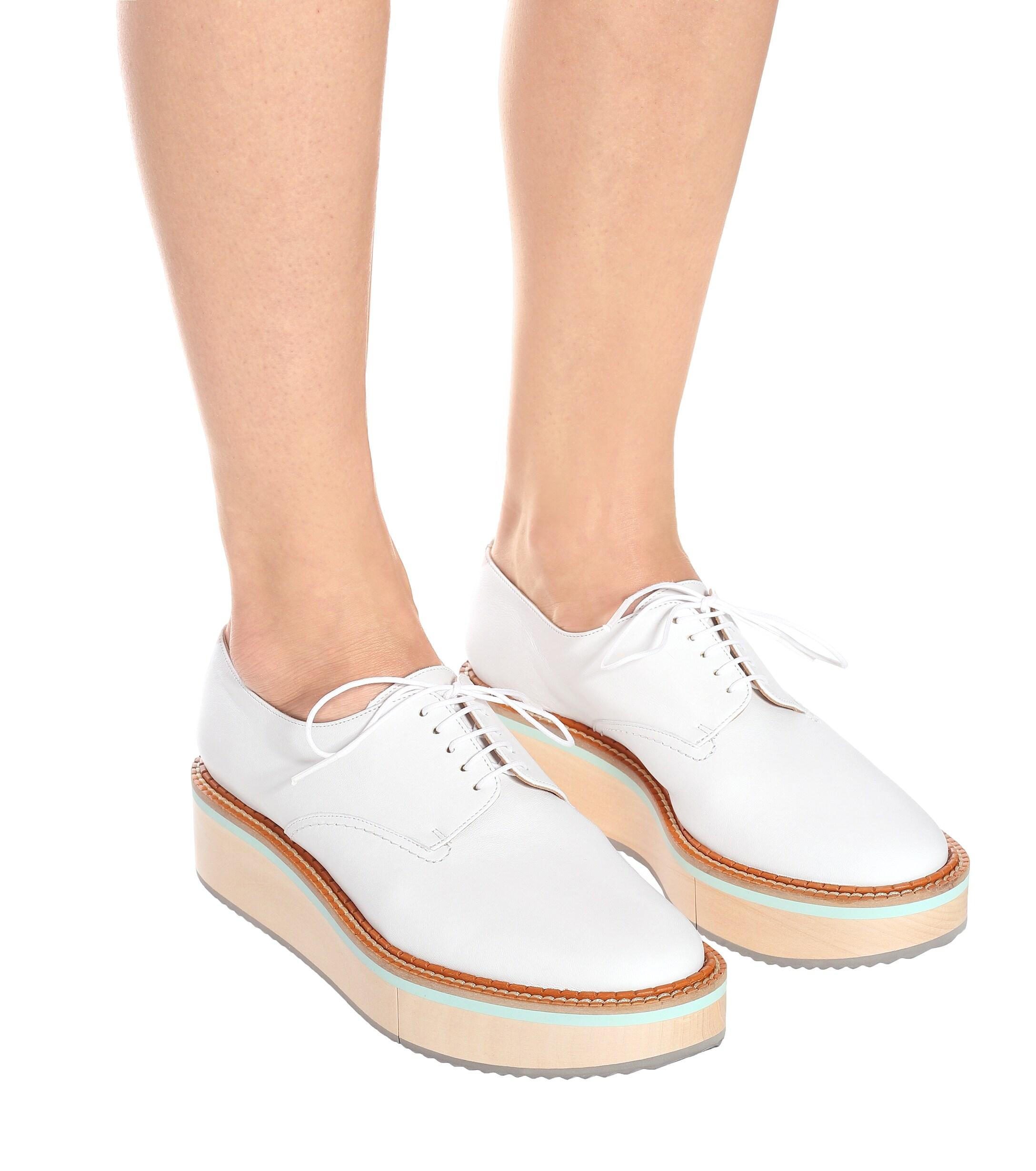 Robert Clergerie Brook Leather Shoes in White | Lyst