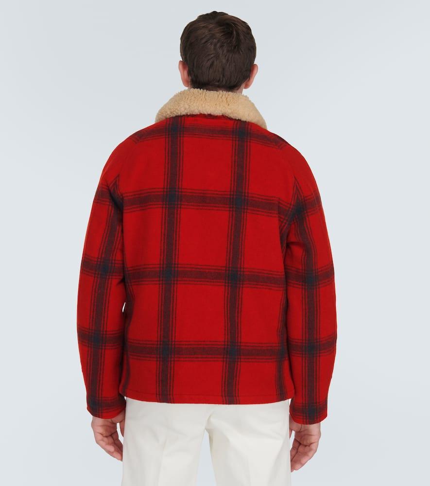 Red shearling sale jacket mens