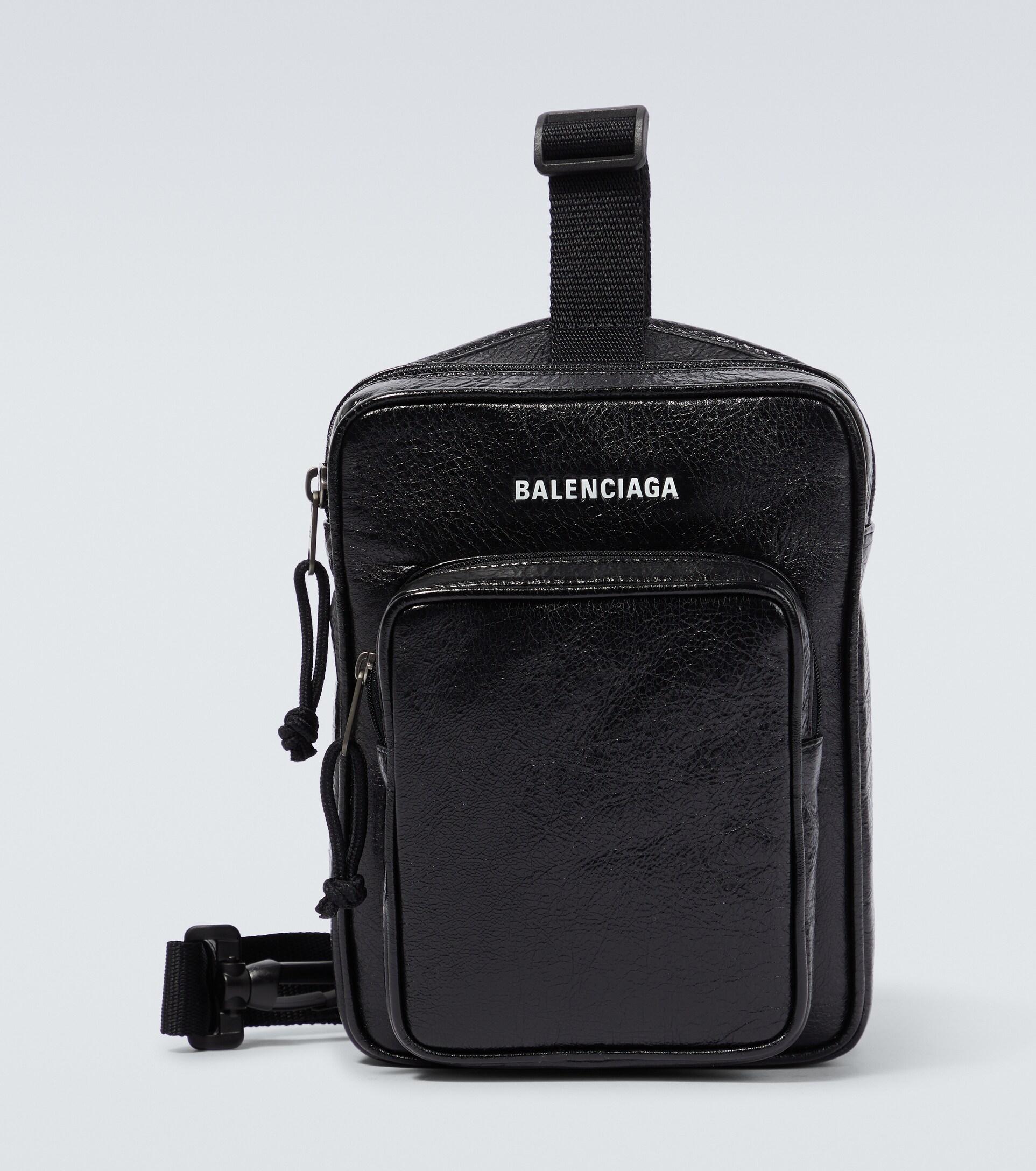 Balenciaga Explorer Logo Crossbody Bag in Black for Men Lyst
