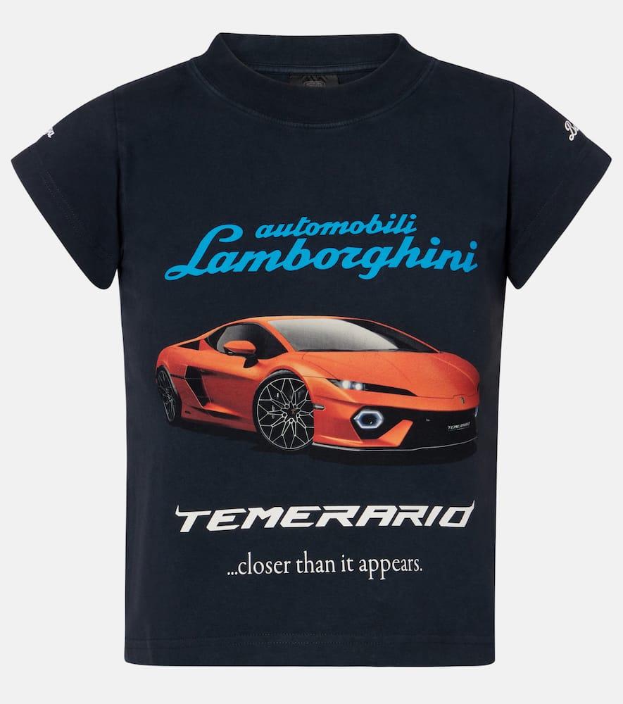 【BALENCIAGA】x オートモビリ・ランボルギーニ コットンTシャツ balenciaga-black-X-Automobili-