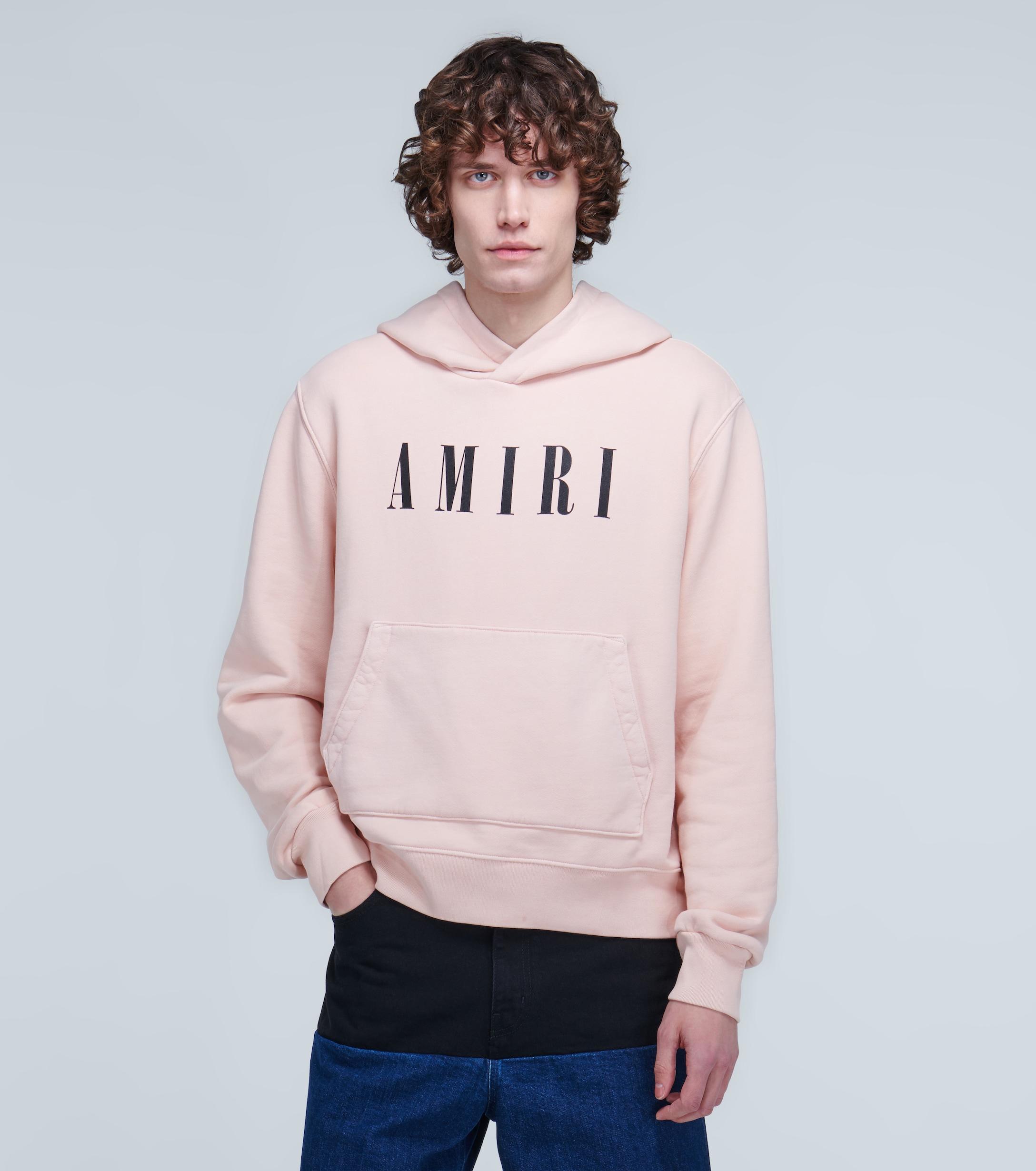 Amiri Cotton Hooded Sweatshirt in Pink for Men Lyst