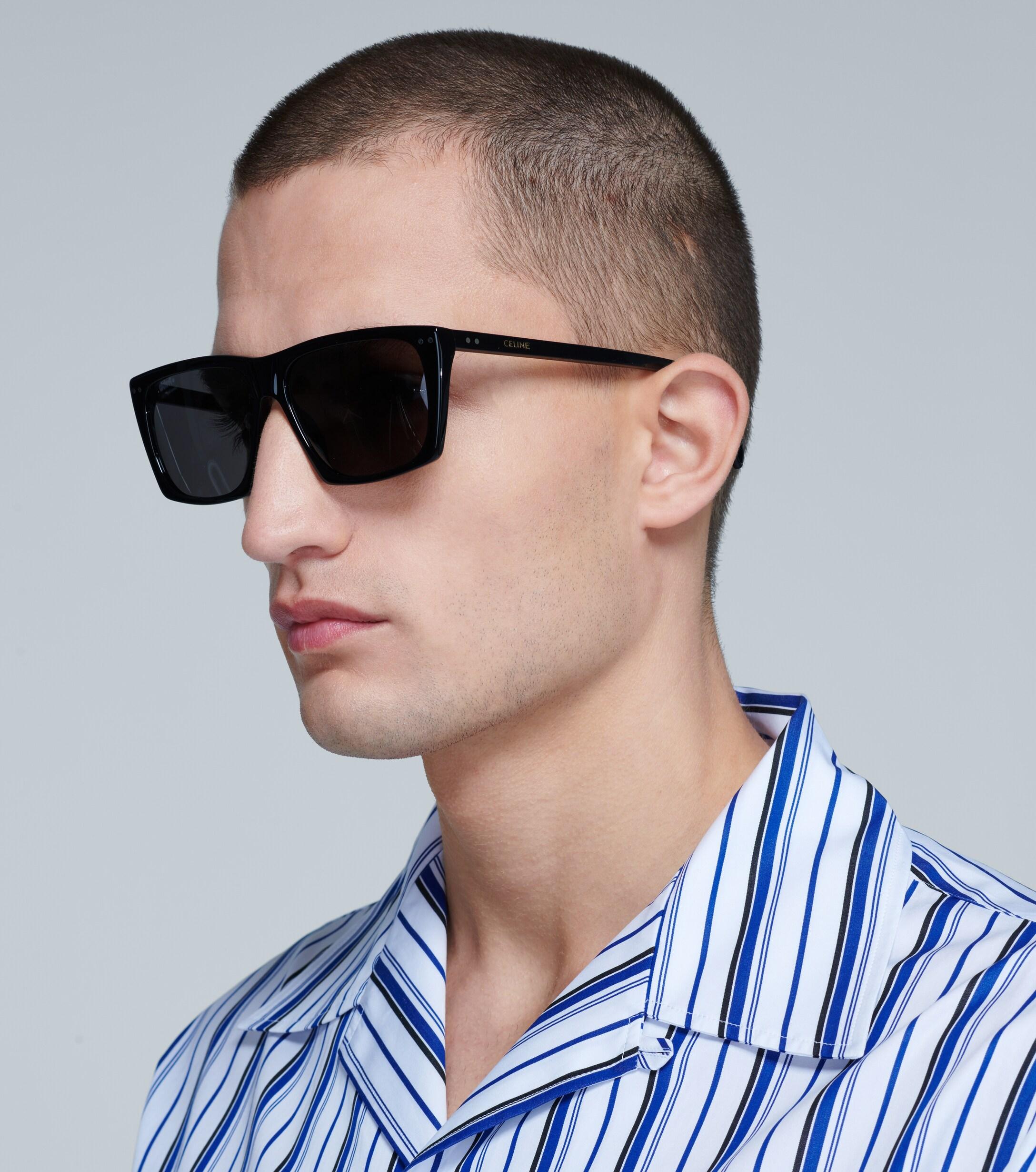 Celine Synthetic Rectangular Sunglasses in Black for Men Lyst
