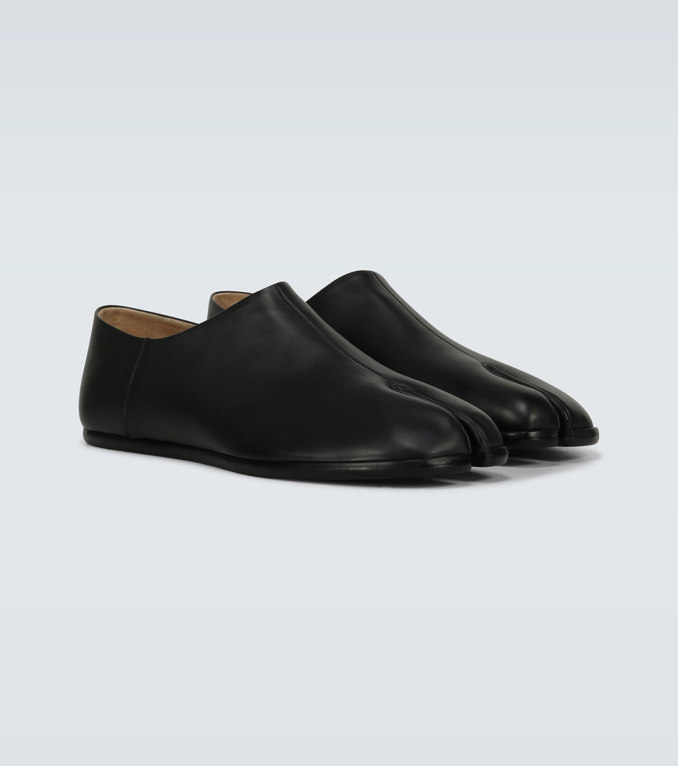 Maison Margiela Tabi Leather Loafers in Black for Men Lyst
