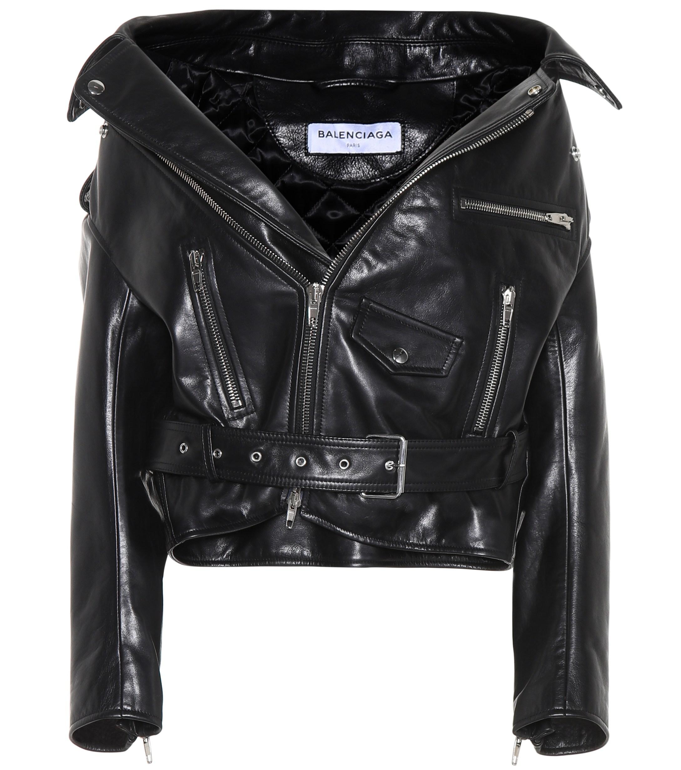 balenciaga leather jacket