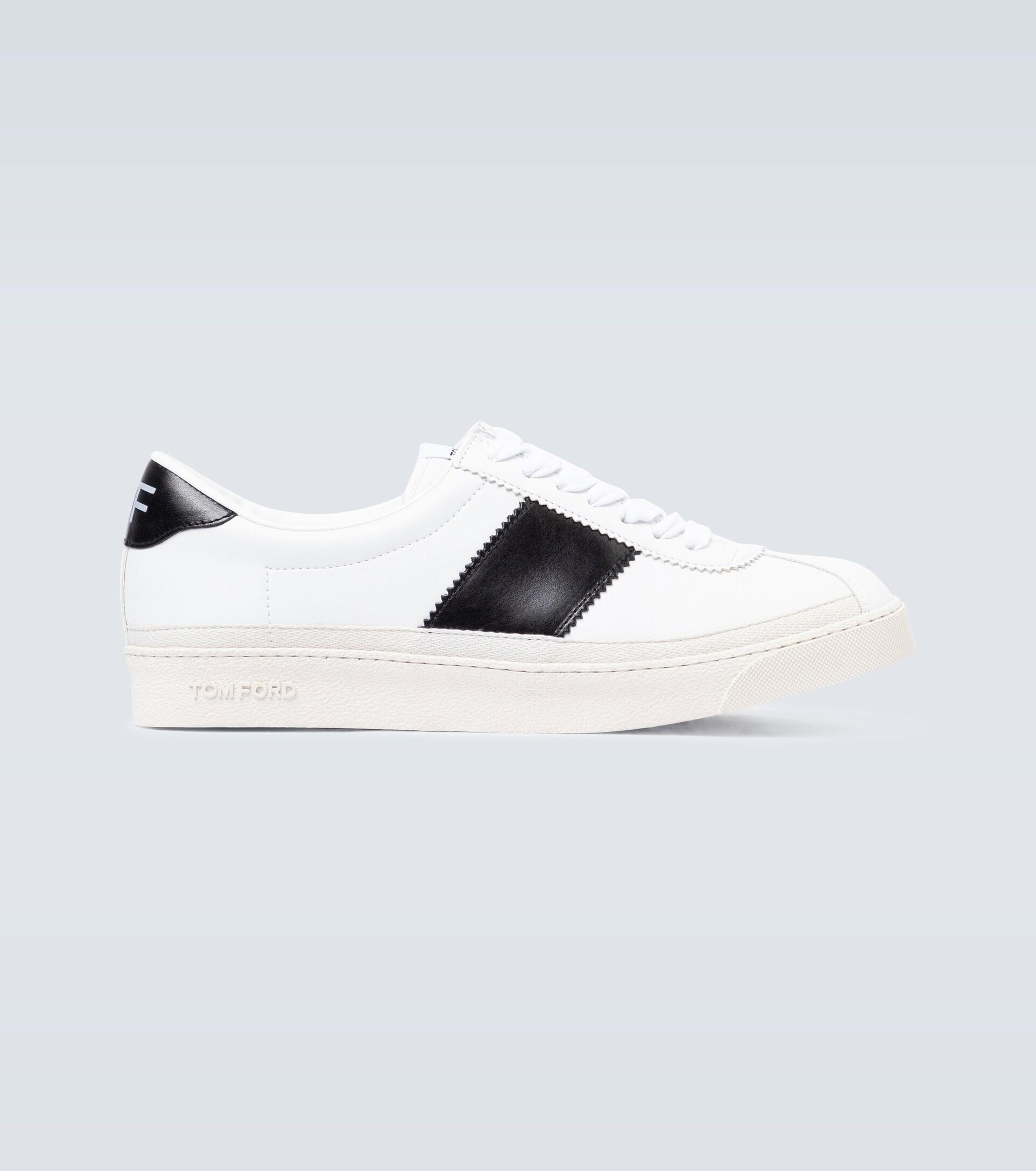 Tom Ford Bannister Leather Sneakers in White for Men | Lyst