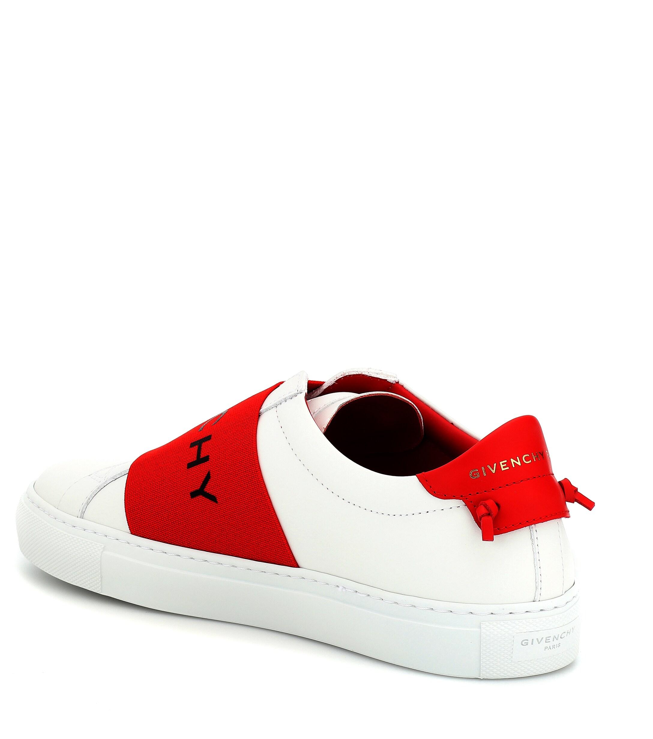 givenchy red and white sneakers
