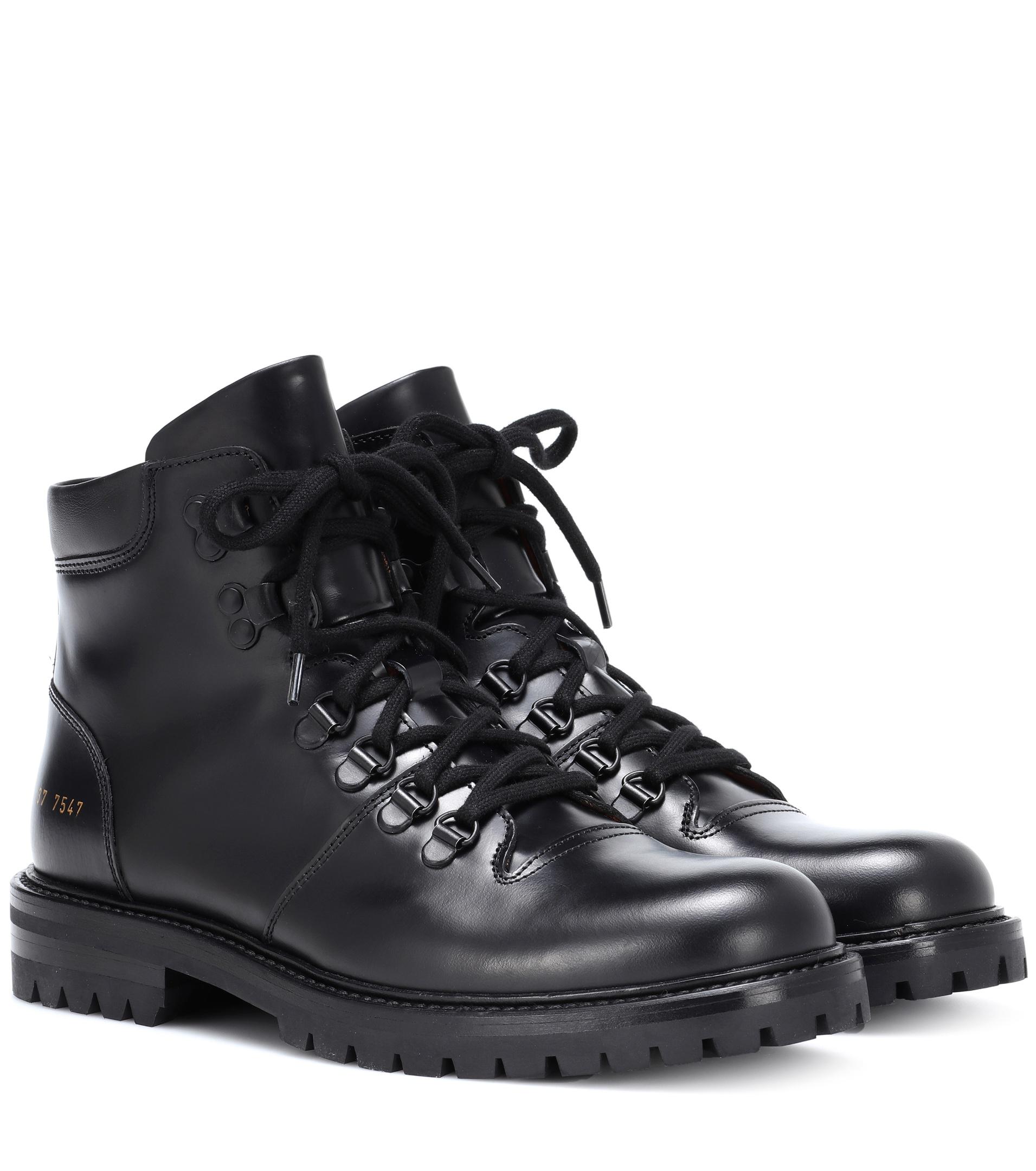 women's black leather hiking boots