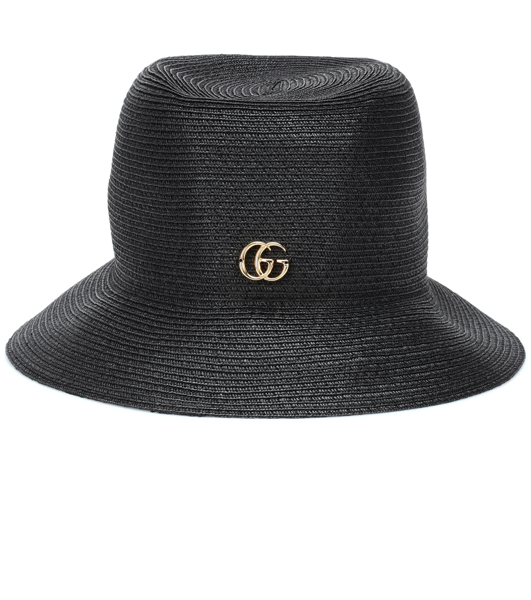 Gucci Straw Hat in Black Lyst