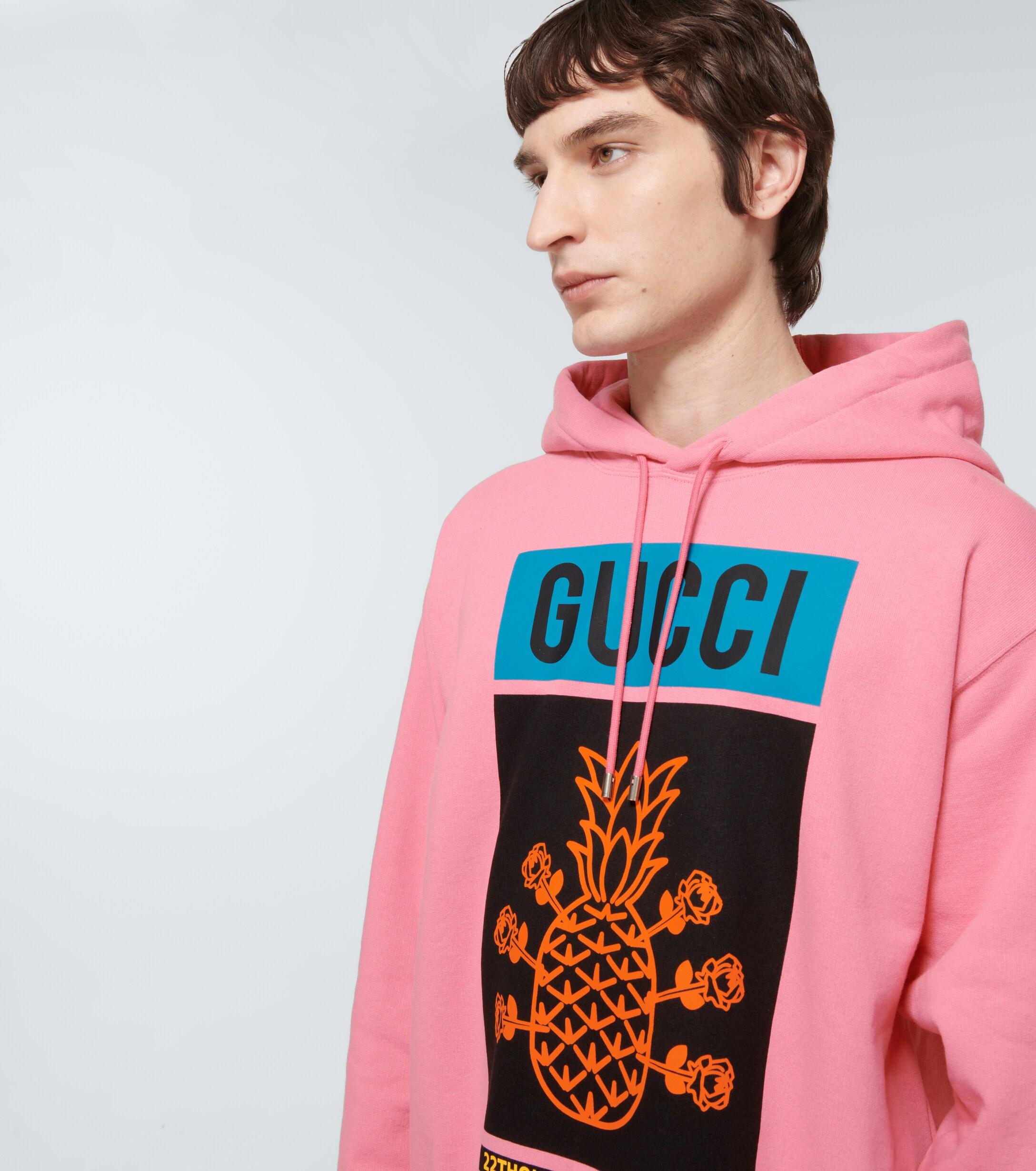 Gucci GG Logo Hoodie in Pink for Men | Lyst Canada