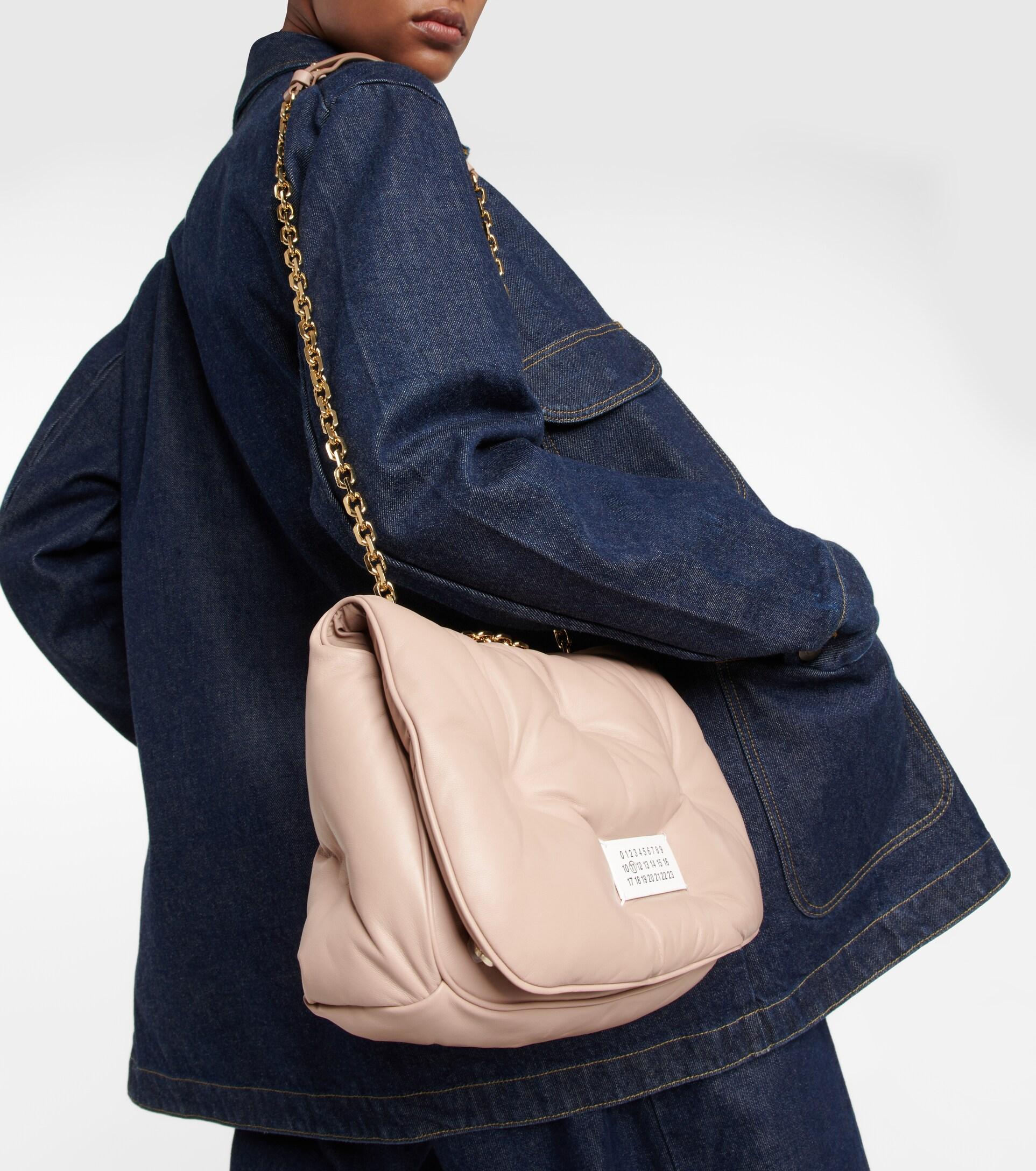 Maison Margiela Glam Slam Flap Mini Crossbody Bag in Natural | Lyst