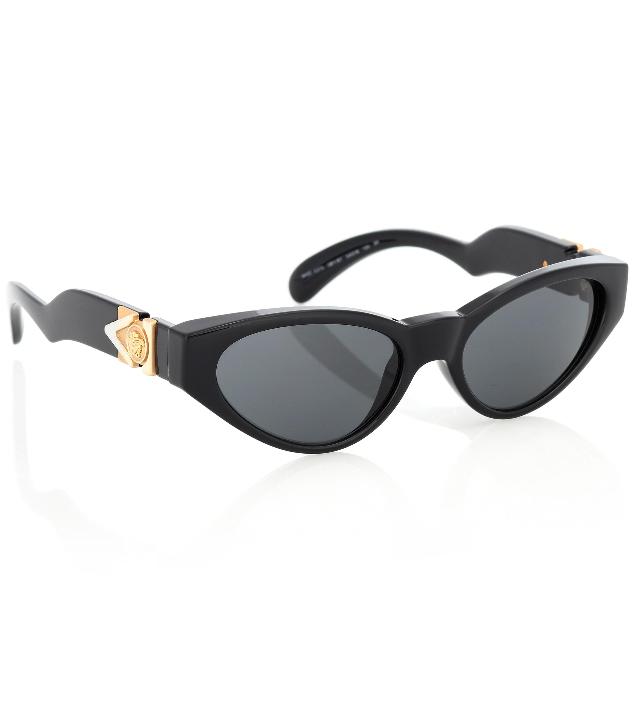 versace cat eye sunglasses with medusa detail