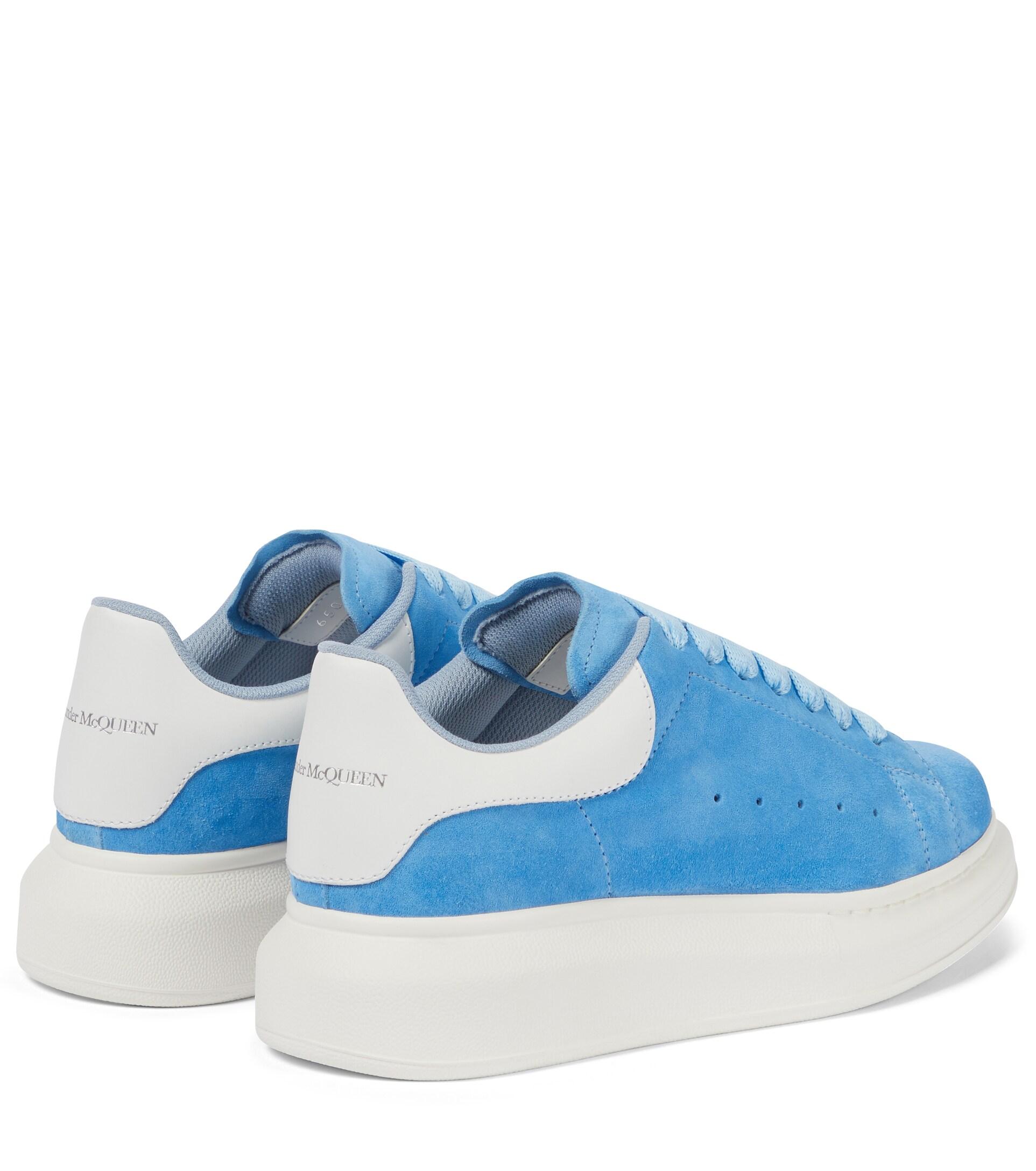 alexander mcqueen blue suede