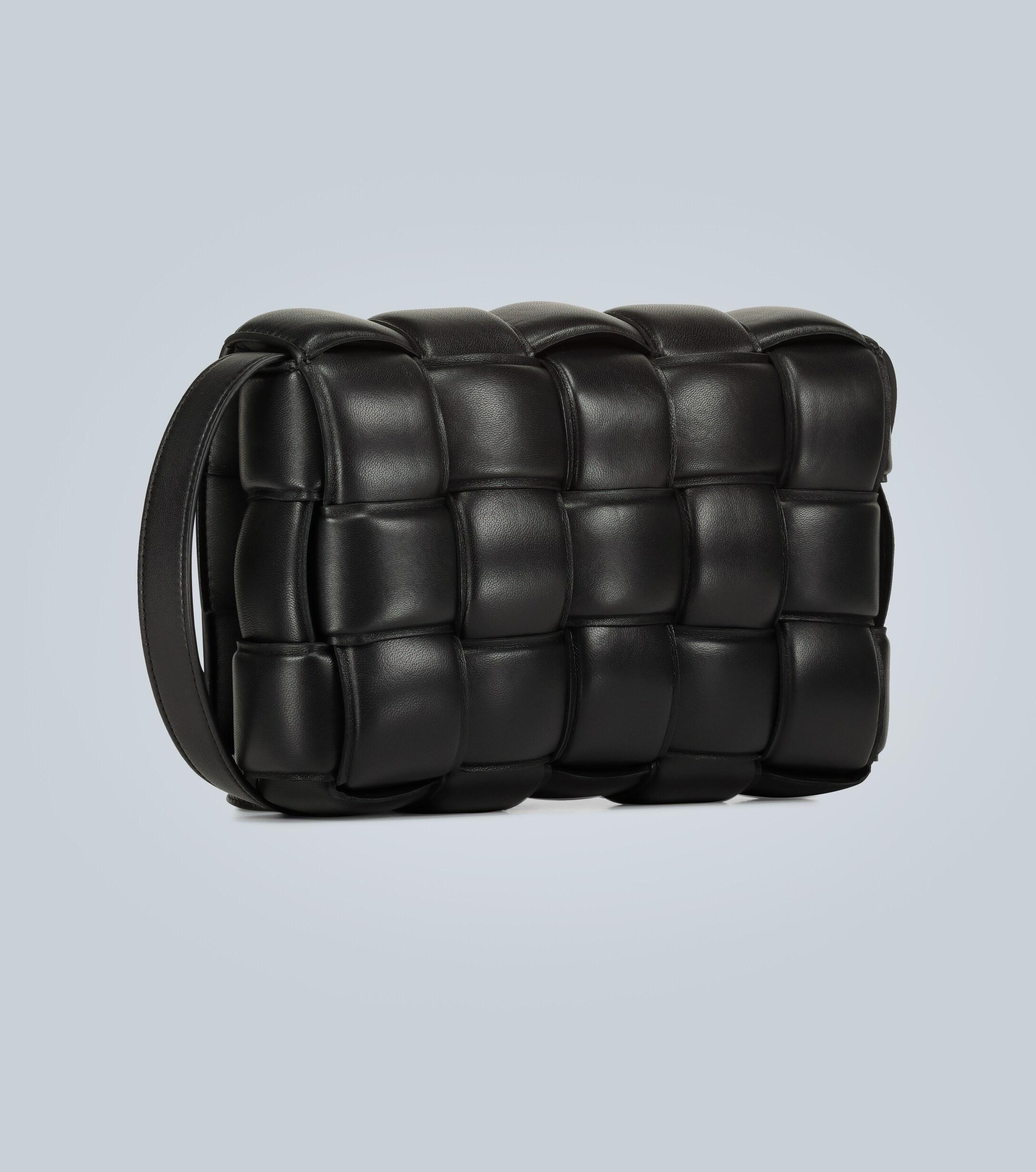 Bottega Veneta Leather Padded Cassette Shoulder Bag in Black for Men - Lyst