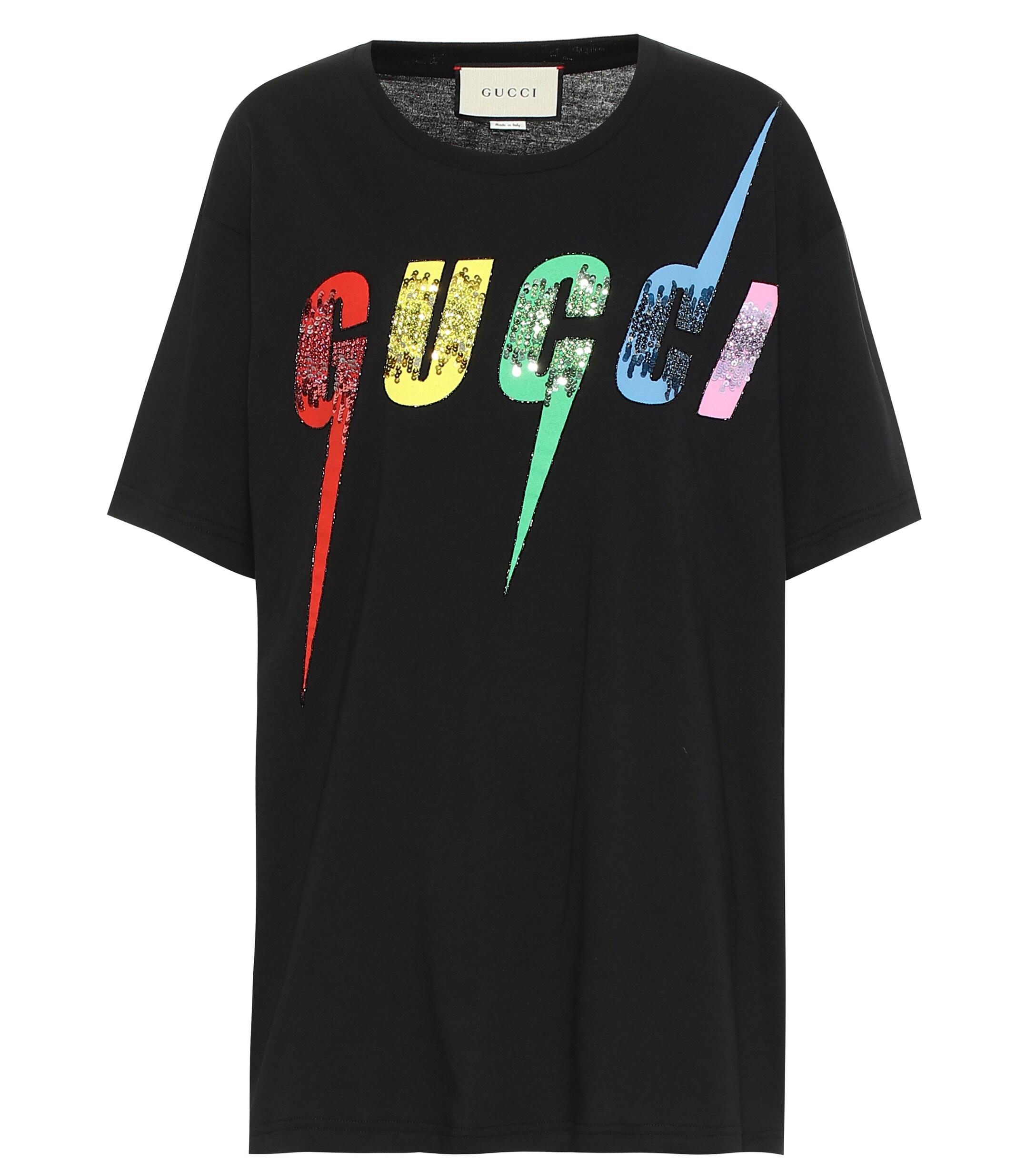 sequin logo t shirt