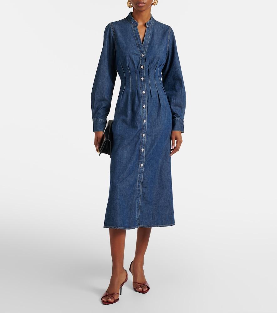 veronica beard jax denim dress Arcadia Shirt in Blue Neiman marcus Forever 21 | Dresses long dress long dress A collarless split V Color:Gunmetal Black Ombre