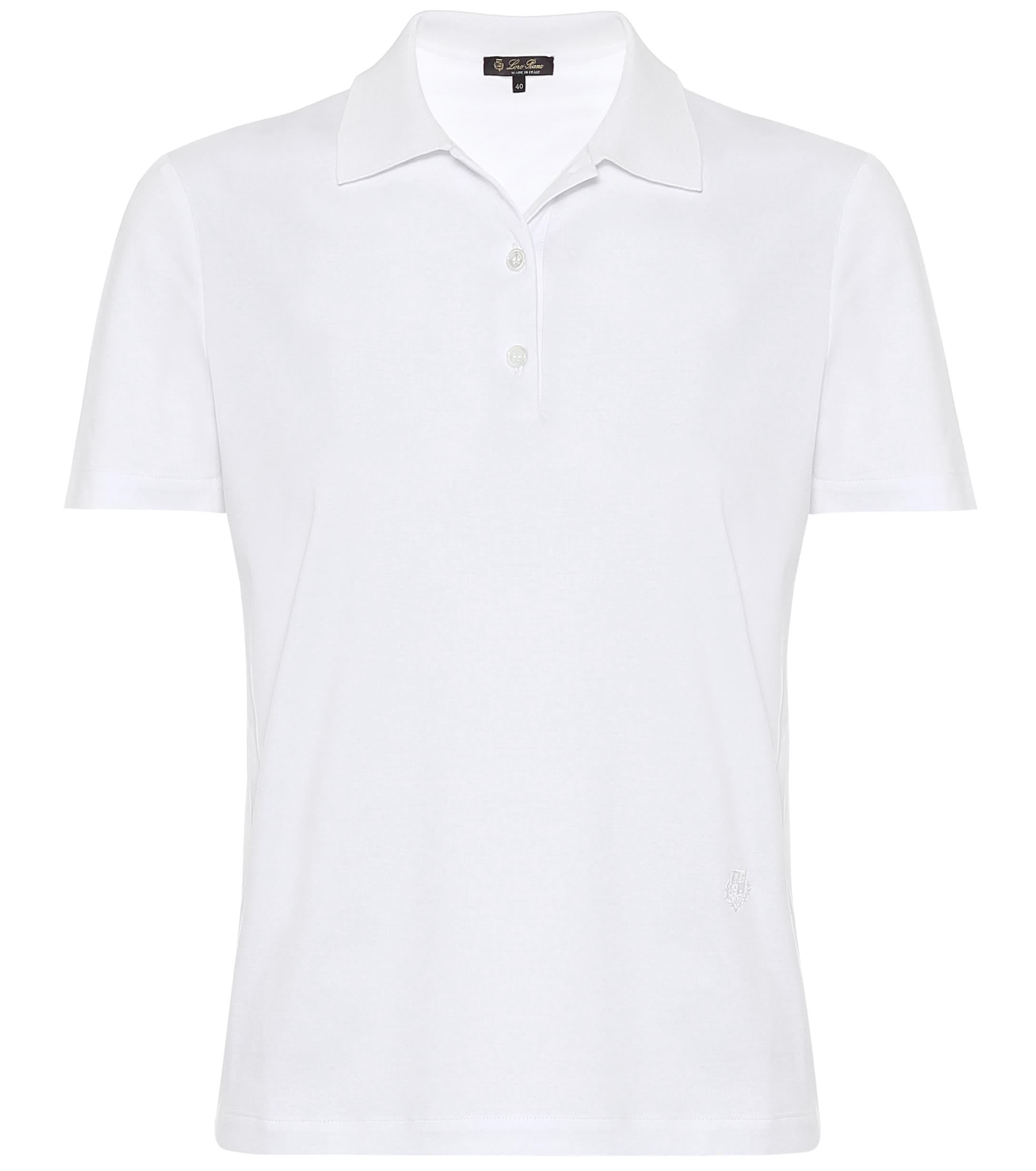 Loro Piana My-t Cotton Polo Shirt in White - Lyst
